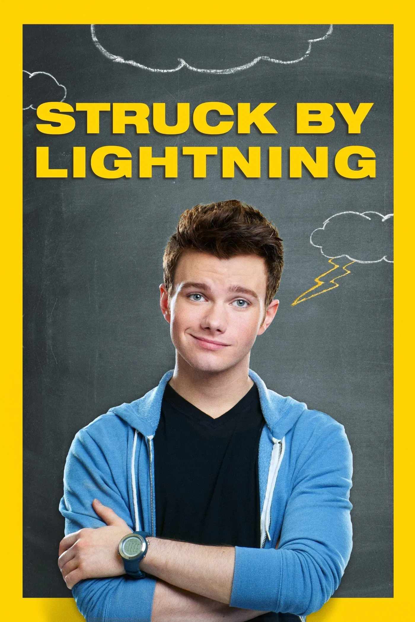 Poster chính thức của phim Phim Hài, Phim Tâm Lý "Anh Chàng Sét Đánh" (Struck by Lightning - 2013), với sự tham gia của diễn viên Carter Jenkins và Robbie Amell.