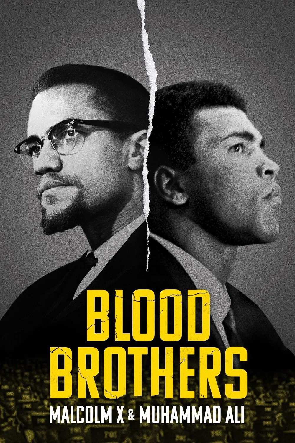 Poster chính thức của phim Phim Tài Liệu, Phim Lịch Sử "Anh Em Kết Nghĩa: Malcolm X & Muhammad Ali" (Blood Brothers: Malcolm X & Muhammad Ali - 2021), với sự tham gia của diễn viên Malcolm X và Muhammad Ali.