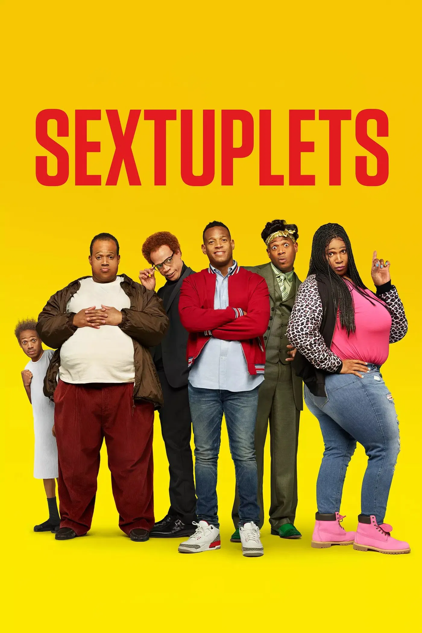 Poster chính thức của phim Phim Hài "Anh Em Sinh Sáu" (Sextuplets - 2019), với sự tham gia của diễn viên Marlon Wayans và Bresha Webb.