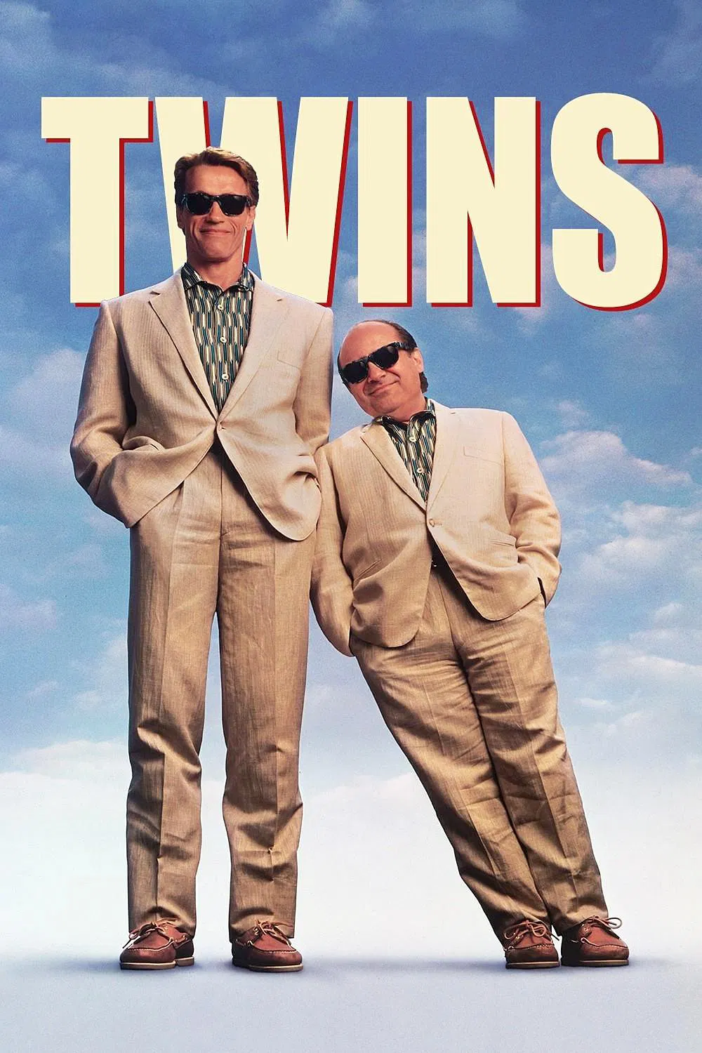 Poster chính thức của phim Phim Hài "Anh Em Song Sinh" (Twins - 1988), với sự tham gia của diễn viên Arnold Schwarzenegger và Danny DeVito.