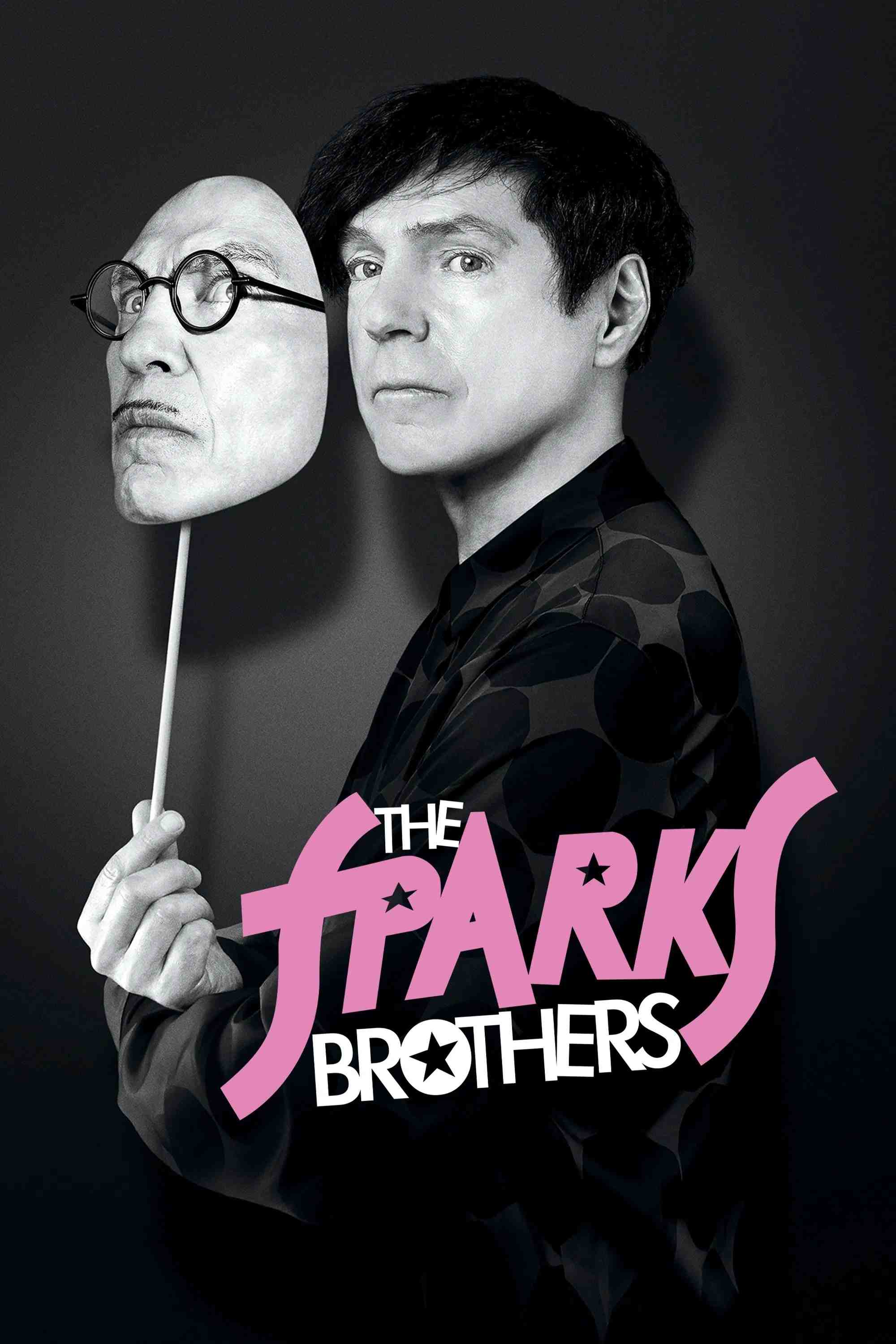 Poster chính thức của phim Phim Tài Liệu, Phim Ca Nhạc "Anh em Sparks" (The Sparks Brothers - 2021), với sự tham gia của diễn viên Ron Mael và Russell Mael.