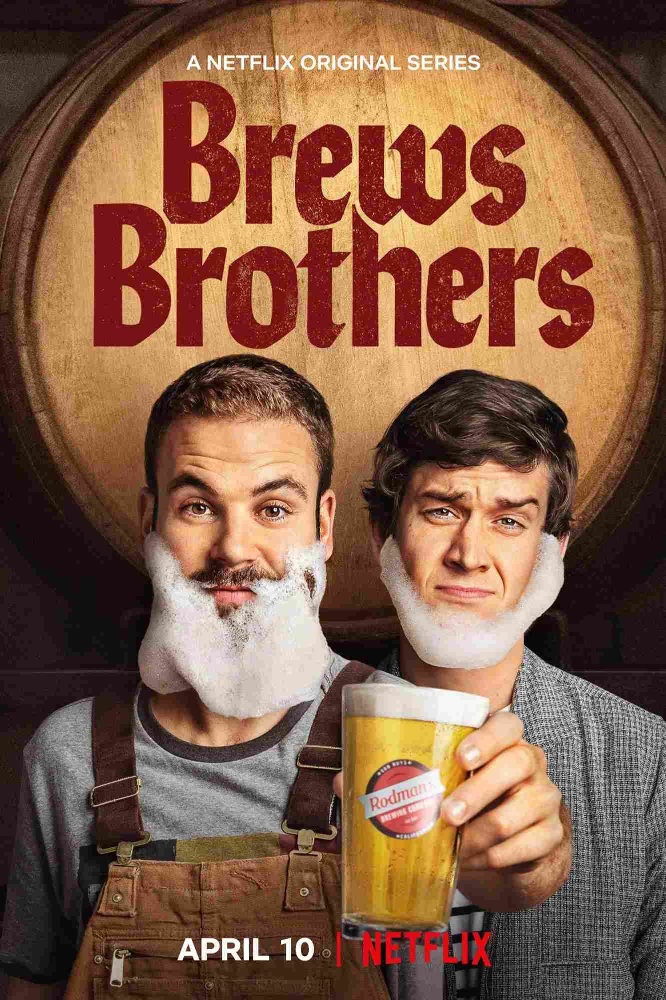 Poster chính thức của phim Phim Hài "Anh em ủ bia" (Brews Brothers - 2020), với sự tham gia của diễn viên Alan Aisenberg và Mike Castle.
