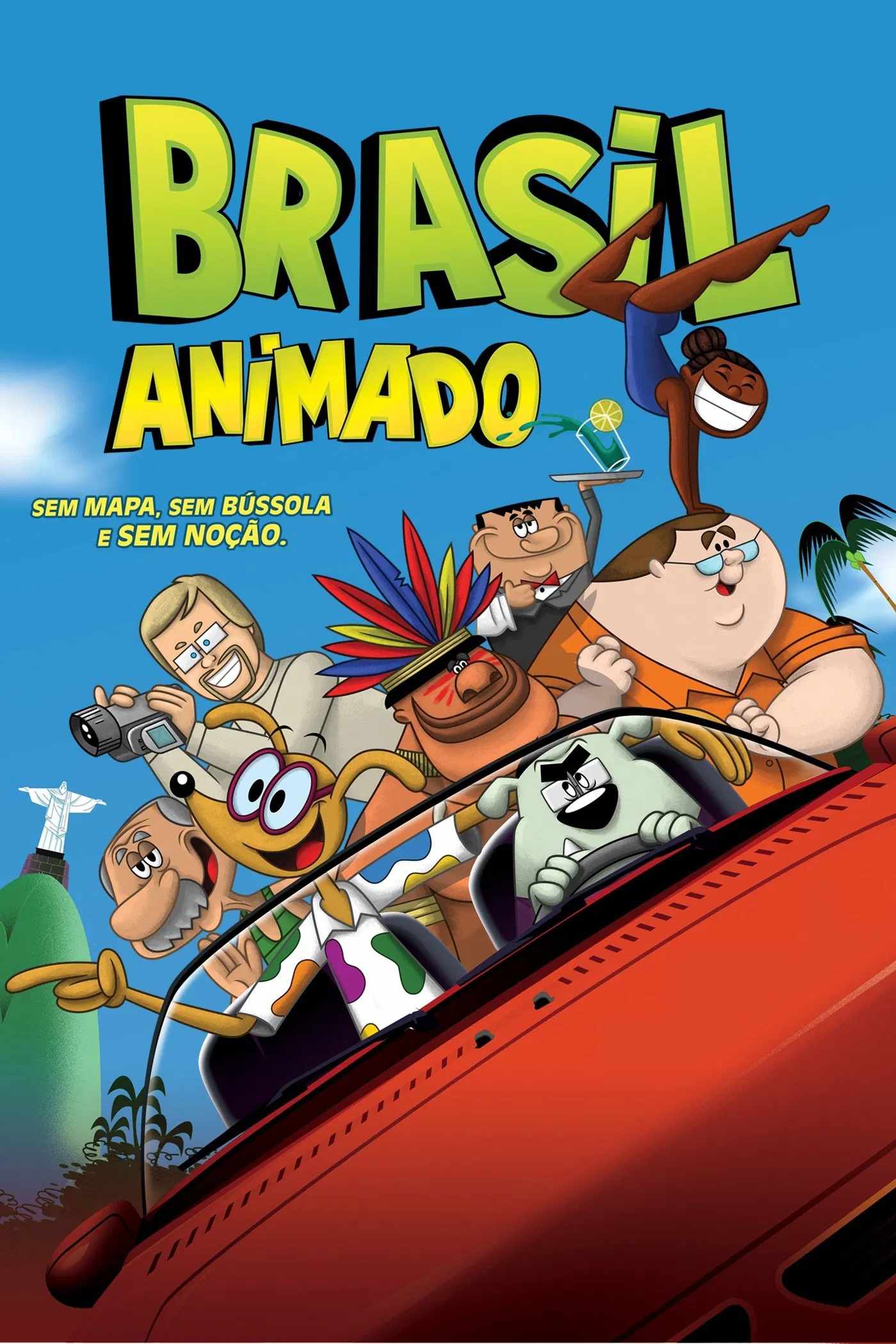 Poster chính thức của phim Phim Hoạt Hình, Phim Hài "Animado Chu Du Thế Giới" (Brasil Animado - 2011), với sự tham gia của diễn viên Mariana Caltabiano và Fernando Meirelles.