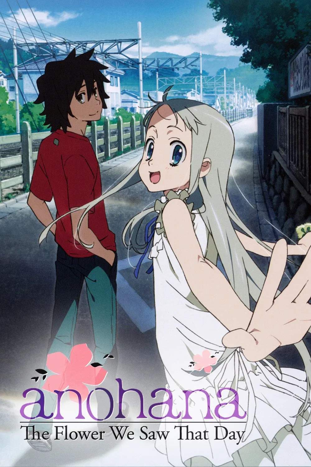 Poster chính thức của phim Phim Hoạt Hình, Phim Tâm Lý "AnoHana: Đóa Hoa Ngày Ấy Ta Cùng Ngắm" (AnoHana: The Flower We Saw That Day - 2011), với sự tham gia của diễn viên Miyu Irino và Ai Kayano.