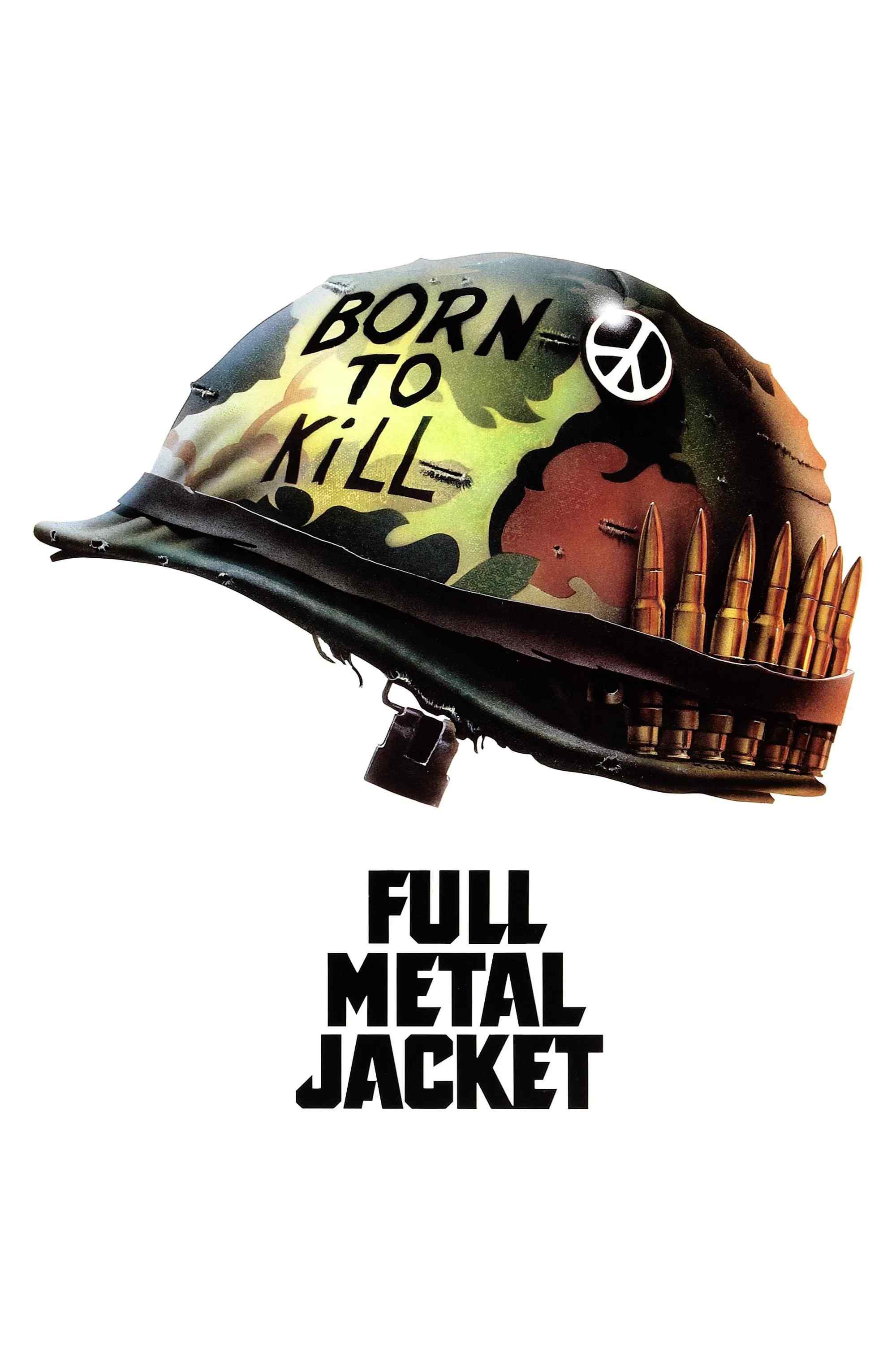 Poster chính thức của phim Phim Tâm Lý, Phim Chiến Tranh "Áo Giáp Sắt" (Full Metal Jacket - 1987), với sự tham gia của diễn viên Matthew Modine và Adam Baldwin.