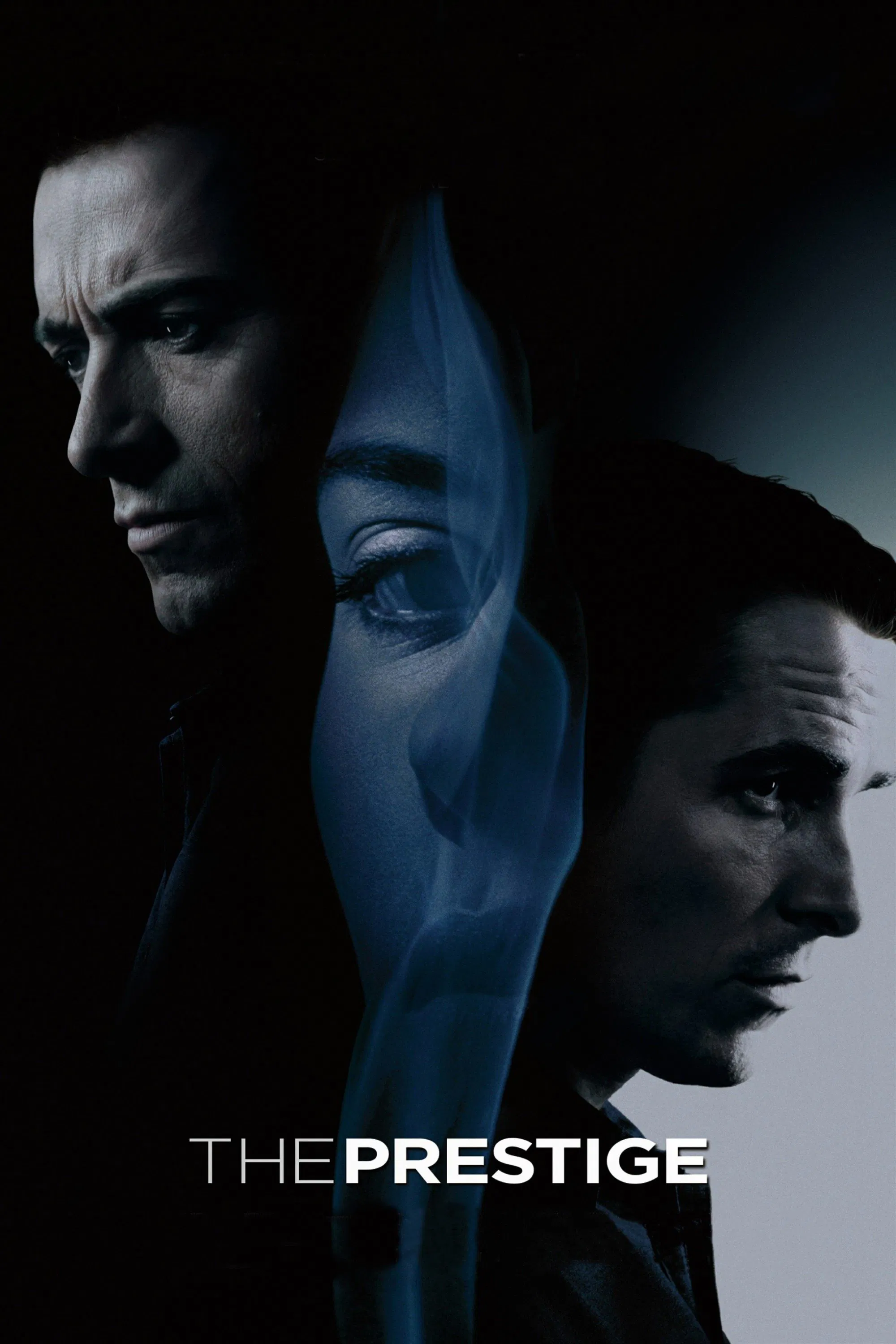 Poster chính thức của phim Phim Tâm Lý, Phim Bí Ẩn "Ảo Thuật Gia Đấu Trí" (The Prestige - 2006), với sự tham gia của diễn viên Hugh Jackman và Christian Bale.