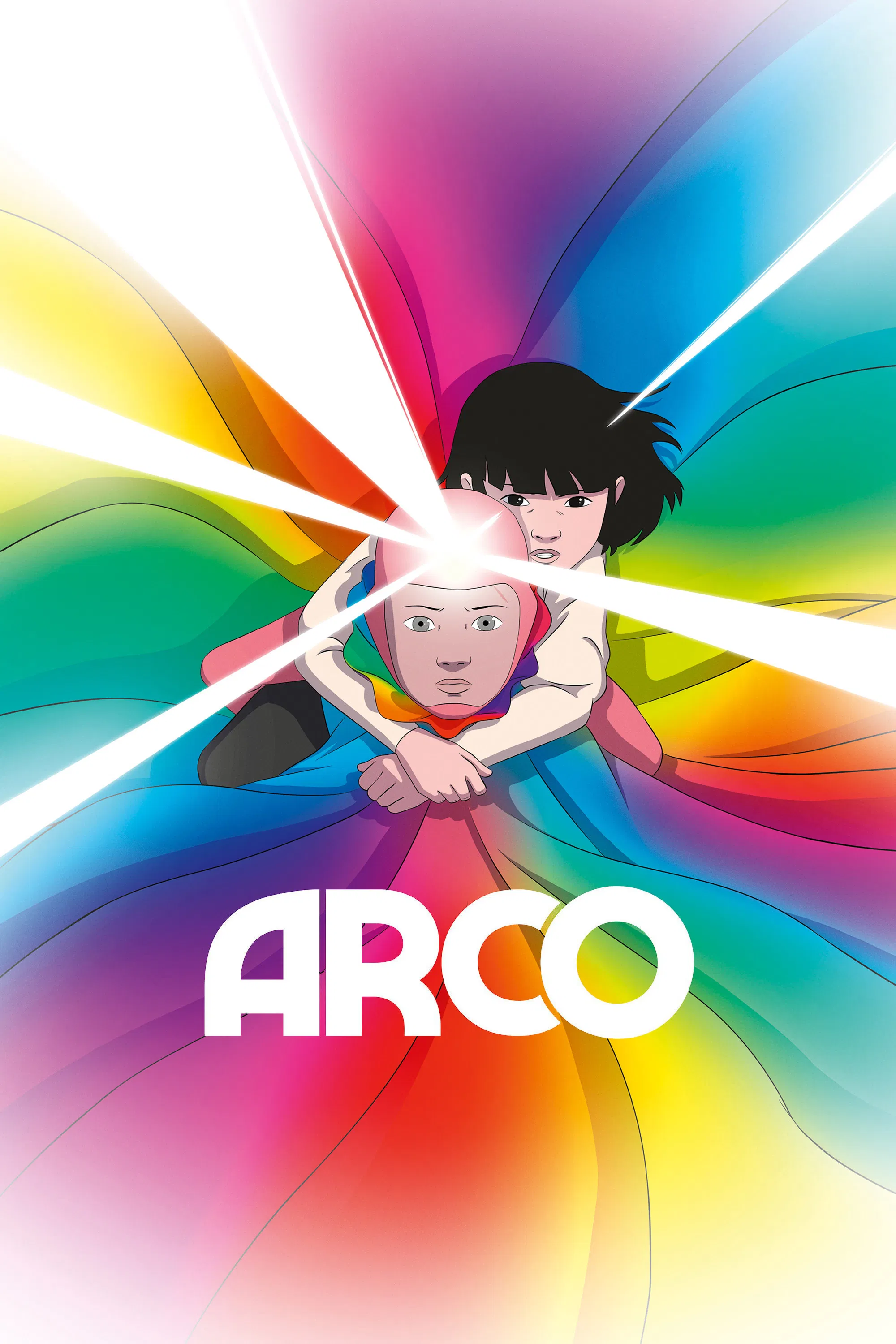 Poster chính thức của phim Phim Hoạt Hình, Phim Viễn Tưởng "Arco" (Arco - 2025), với sự tham gia của diễn viên Oscar Tresanini và Alma Jodorowsky.