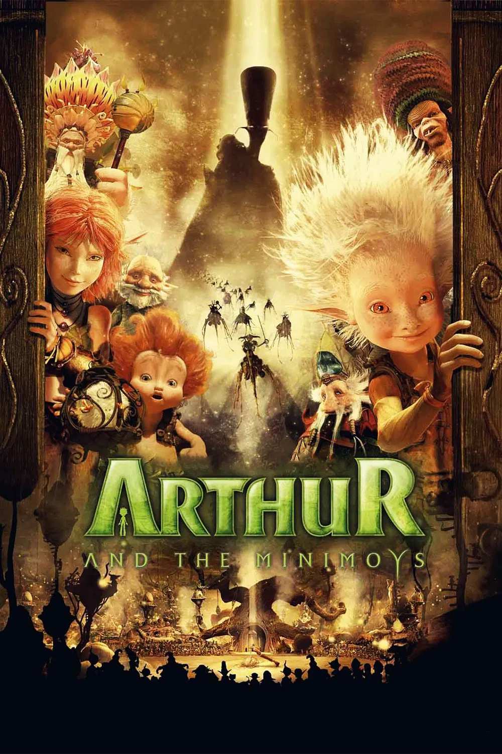 Poster chính thức của phim Phim Phiêu Lưu, Phim Giả Tượng "Arthur và Những Người Bạn Vô Hình" (Arthur and the Invisibles - 2006), với sự tham gia của diễn viên Freddie Highmore và Mia Farrow.