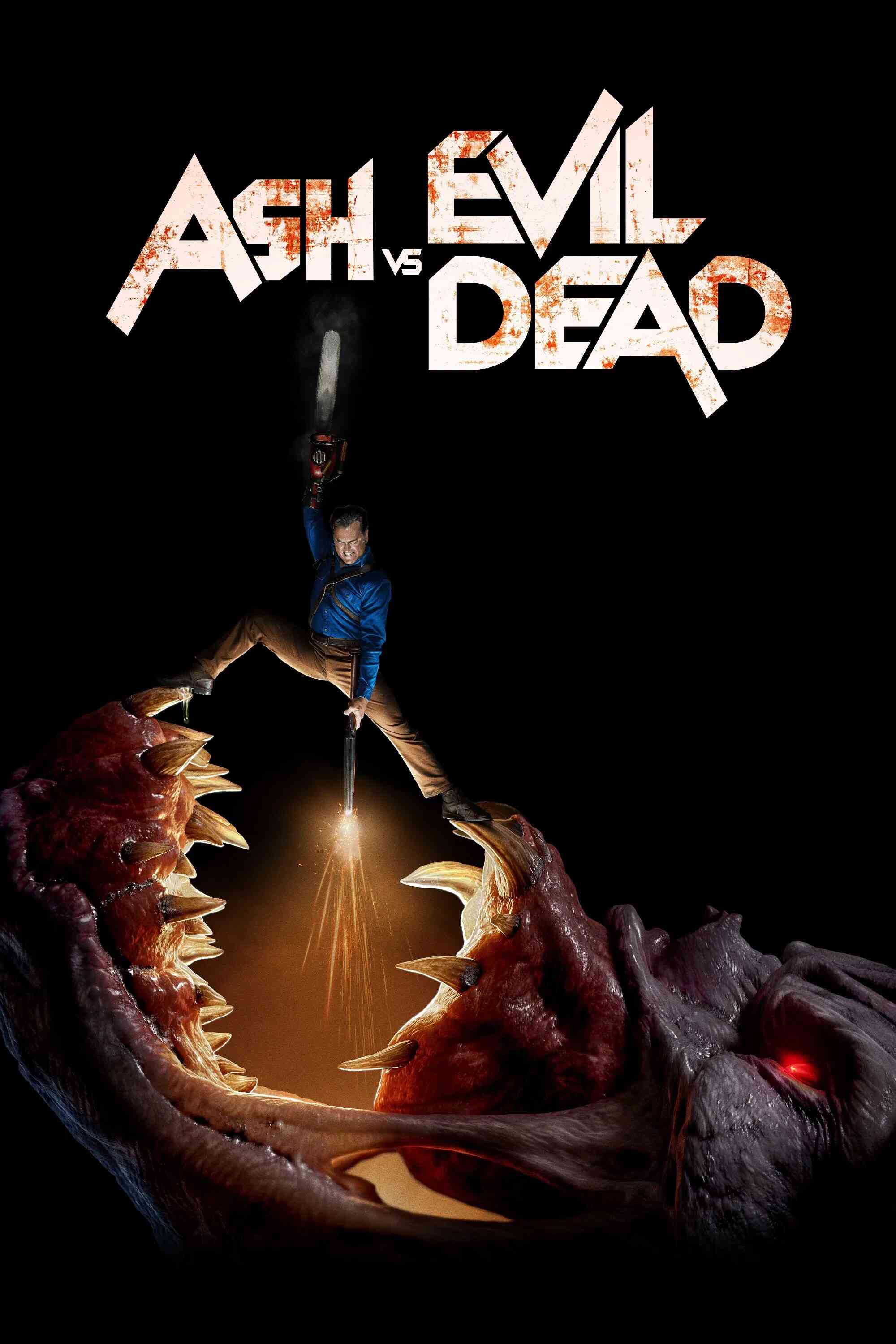 Poster chính thức của phim Phim Hài, Phim Hành Động & Phiêu Lưu "Ash Và Ma Cây (Phần 2)" (Ash vs Evil Dead - 2015), với sự tham gia của diễn viên Bruce Campbell và Ray Santiago.
