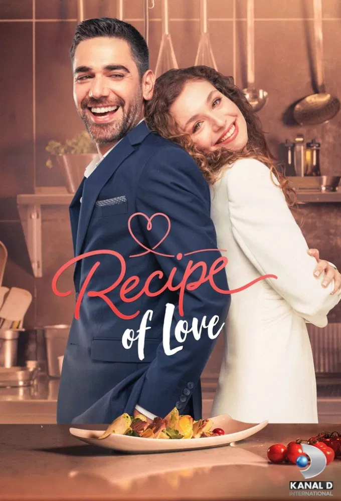 Poster chính thức của phim Phim Hài "Công Thức Tình Yêu" (Recipe of Love - 2021), với sự tham gia của diễn viên Serra Arıtürk và Kadir Doğulu.