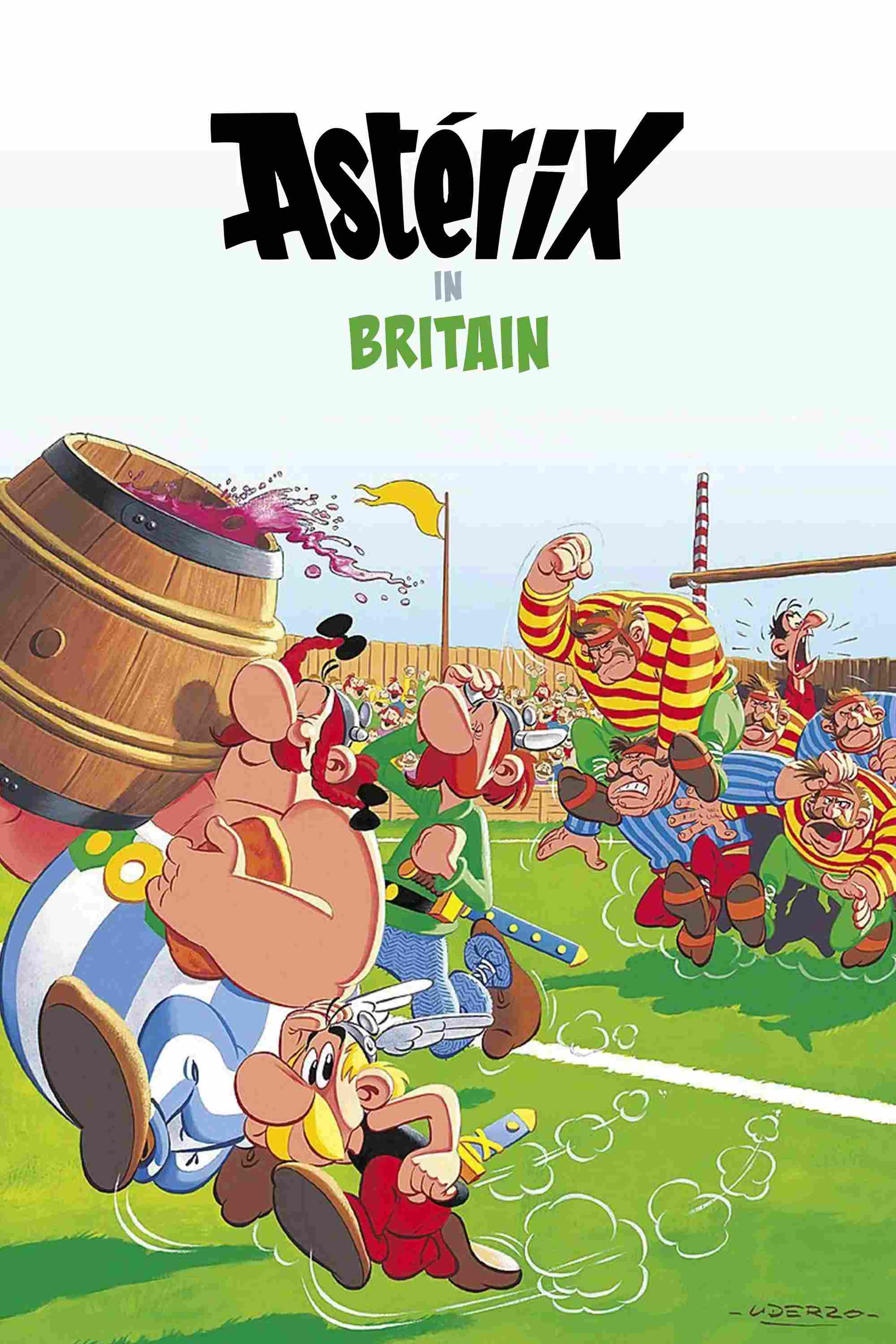 Poster chính thức của phim Phim Gia Đình, Phim Hoạt Hình "Asterix Phiêu Lưu Ở Britain" (Asterix in Britain - 1986), với sự tham gia của diễn viên Roger Carel và Pierre Tornade.
