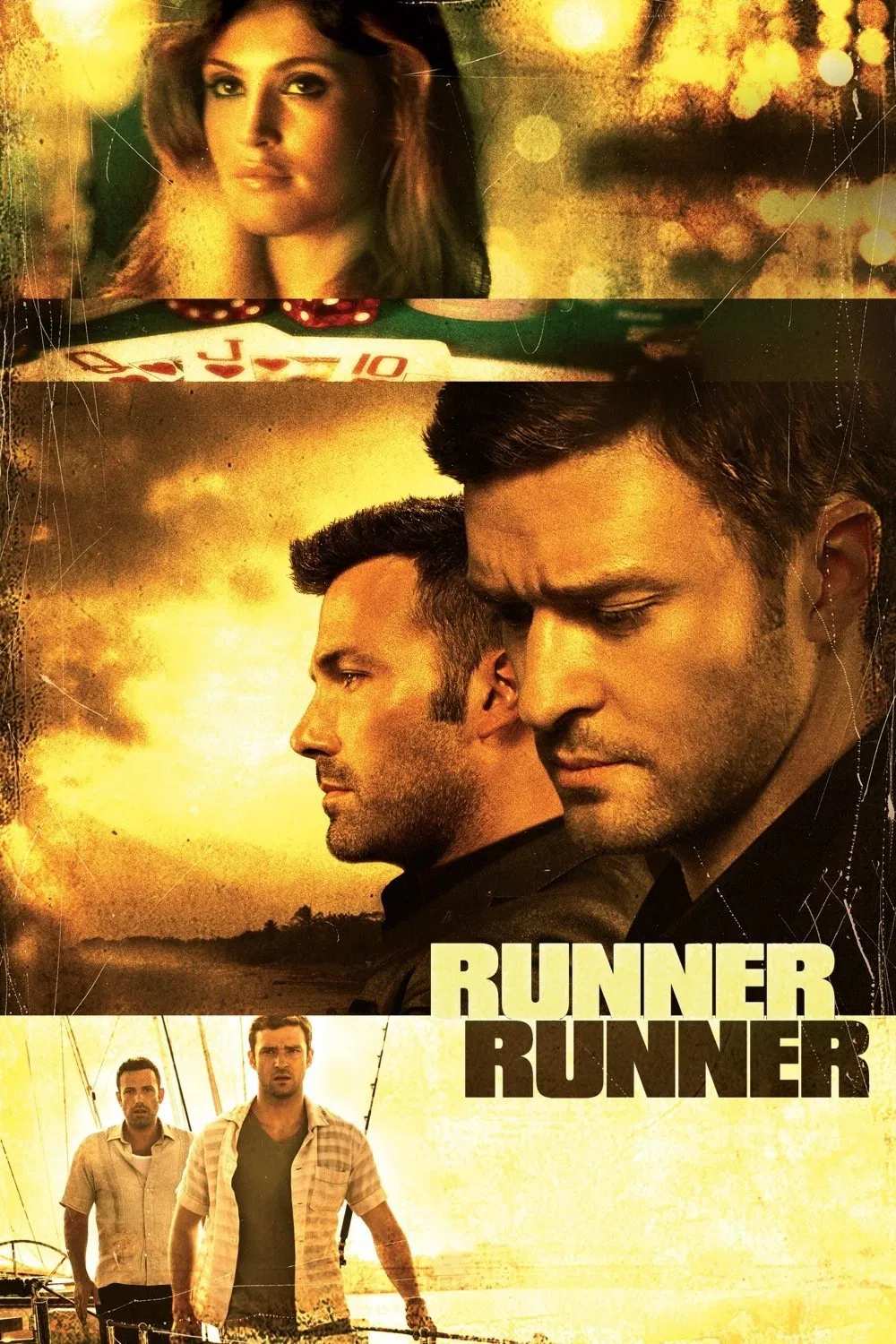 Poster chính thức của phim Phim Hình Sự, Phim Giật Gân "Át Chủ Bài" (Runner Runner - 2013), với sự tham gia của diễn viên Justin Timberlake và Ben Affleck.