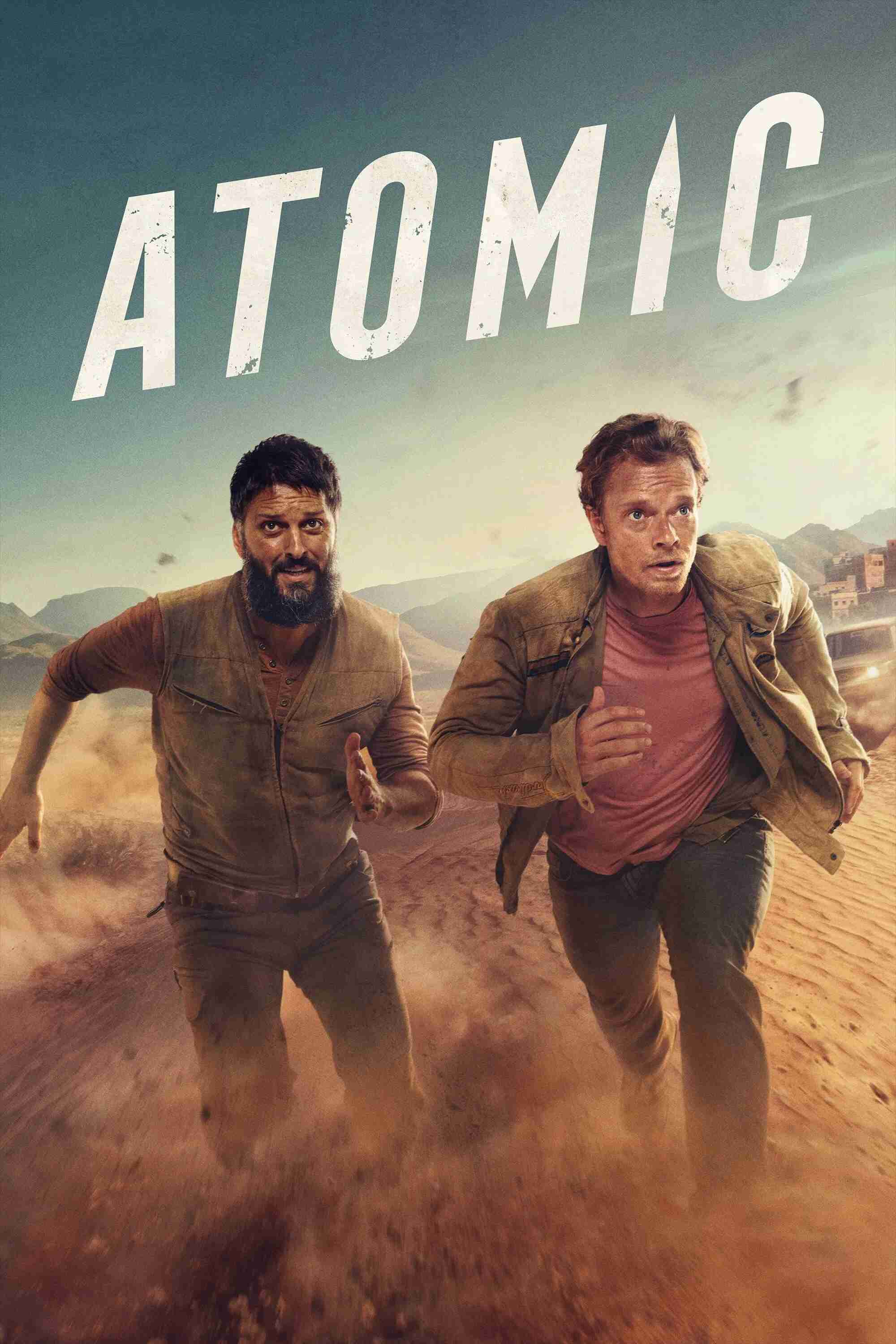 Poster chính thức của phim Phim Hành Động & Phiêu Lưu, Phim Tâm Lý "Atomic: Chuyến Xe Sinh Tử" (Atomic - 2025), với sự tham gia của diễn viên Alfie Allen và Shazad Latif.