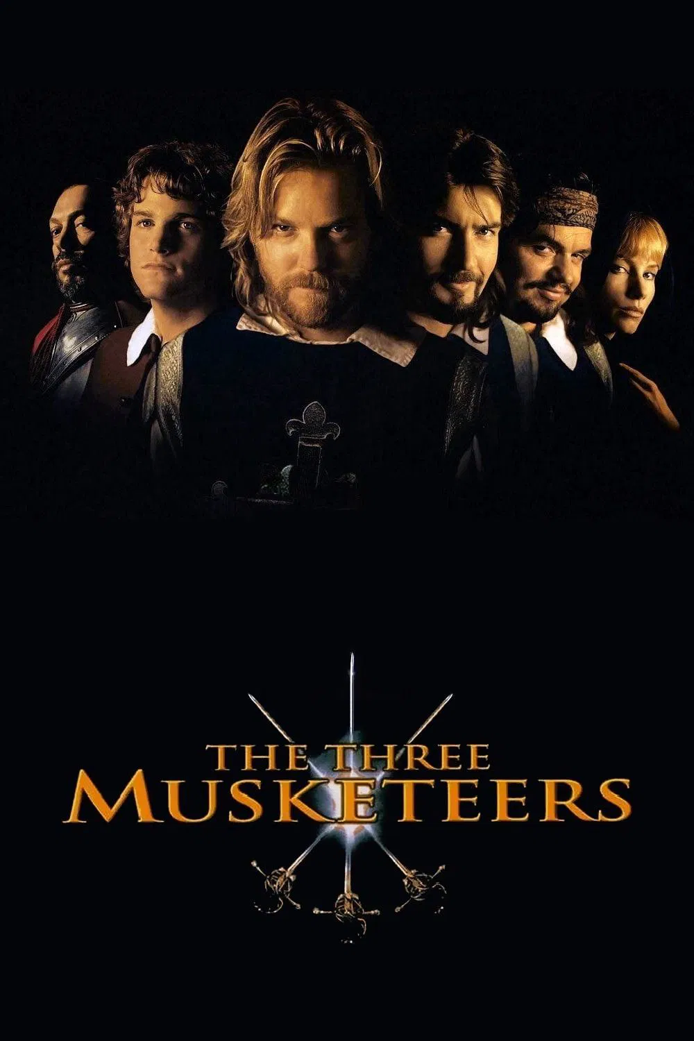 Poster chính thức của phim Phim Hành Động, Phim Phiêu Lưu "Ba Chàng Lính Ngự Lâm" (The Three Musketeers - 1993), với sự tham gia của diễn viên Chris O'Donnell và Kiefer Sutherland.