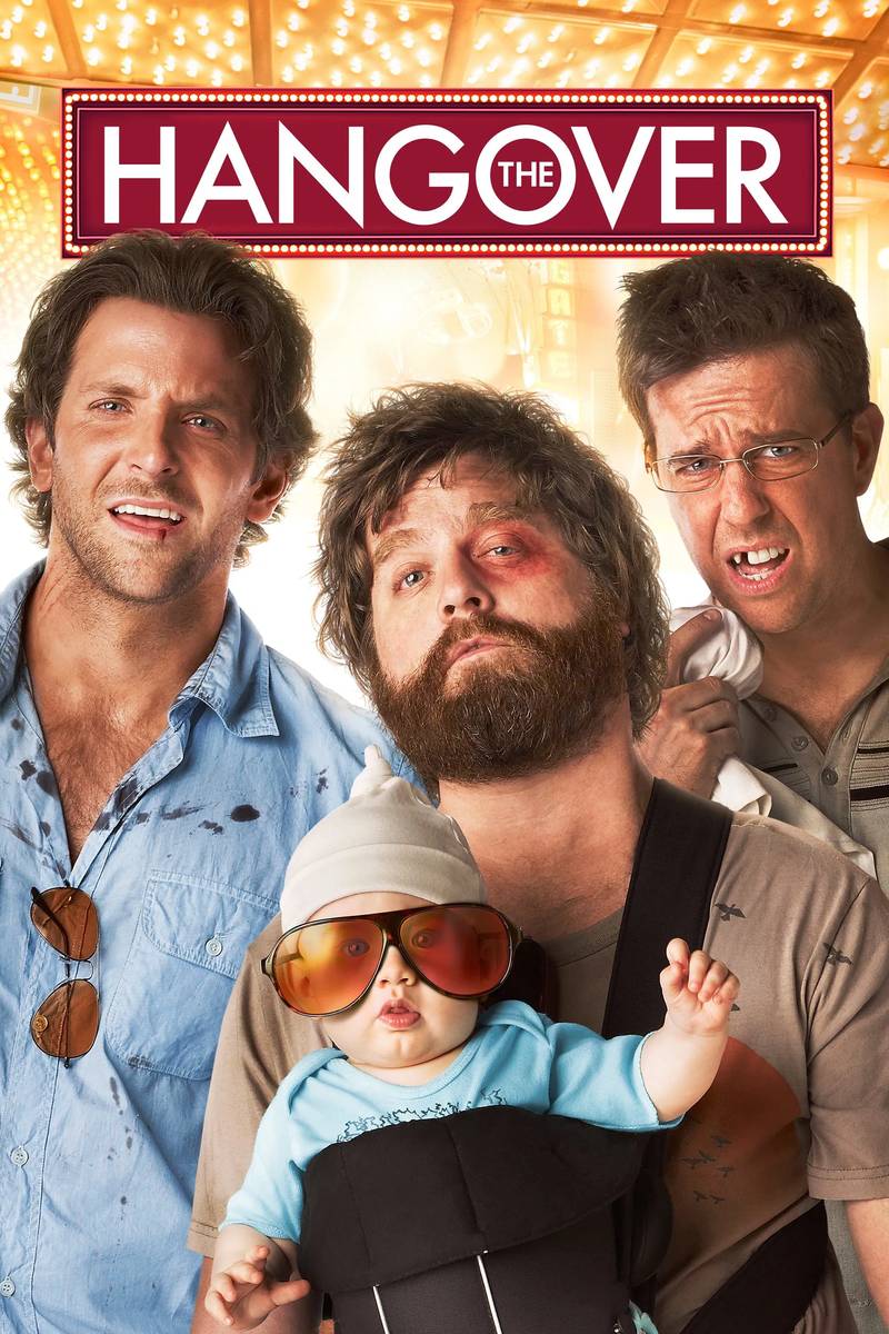 Poster chính thức của phim Phim Hài "Ba Chàng Ngự Lâm" (The Hangover - 2009), với sự tham gia của diễn viên Bradley Cooper và Ed Helms.