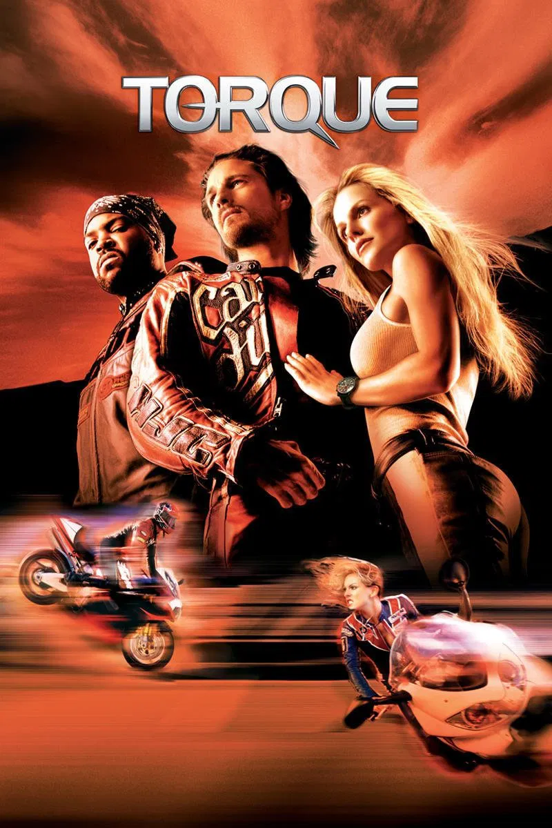 Poster chính thức của phim Phim Hành Động, Phim Hài "Bá Chủ Đường Đua" (Torque - 2004), với sự tham gia của diễn viên Martin Henderson và Ice Cube.