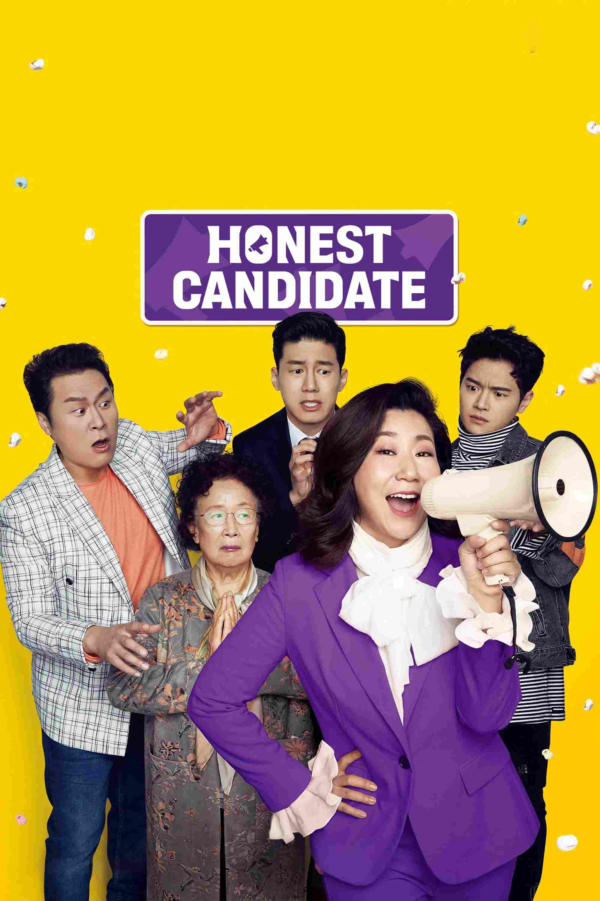 Poster chính thức của phim Phim Hài "Bà Hoàng Nói Dối" (Honest Candidate - 2020), với sự tham gia của diễn viên Ra Mi-ran và Kim Moo-yul.