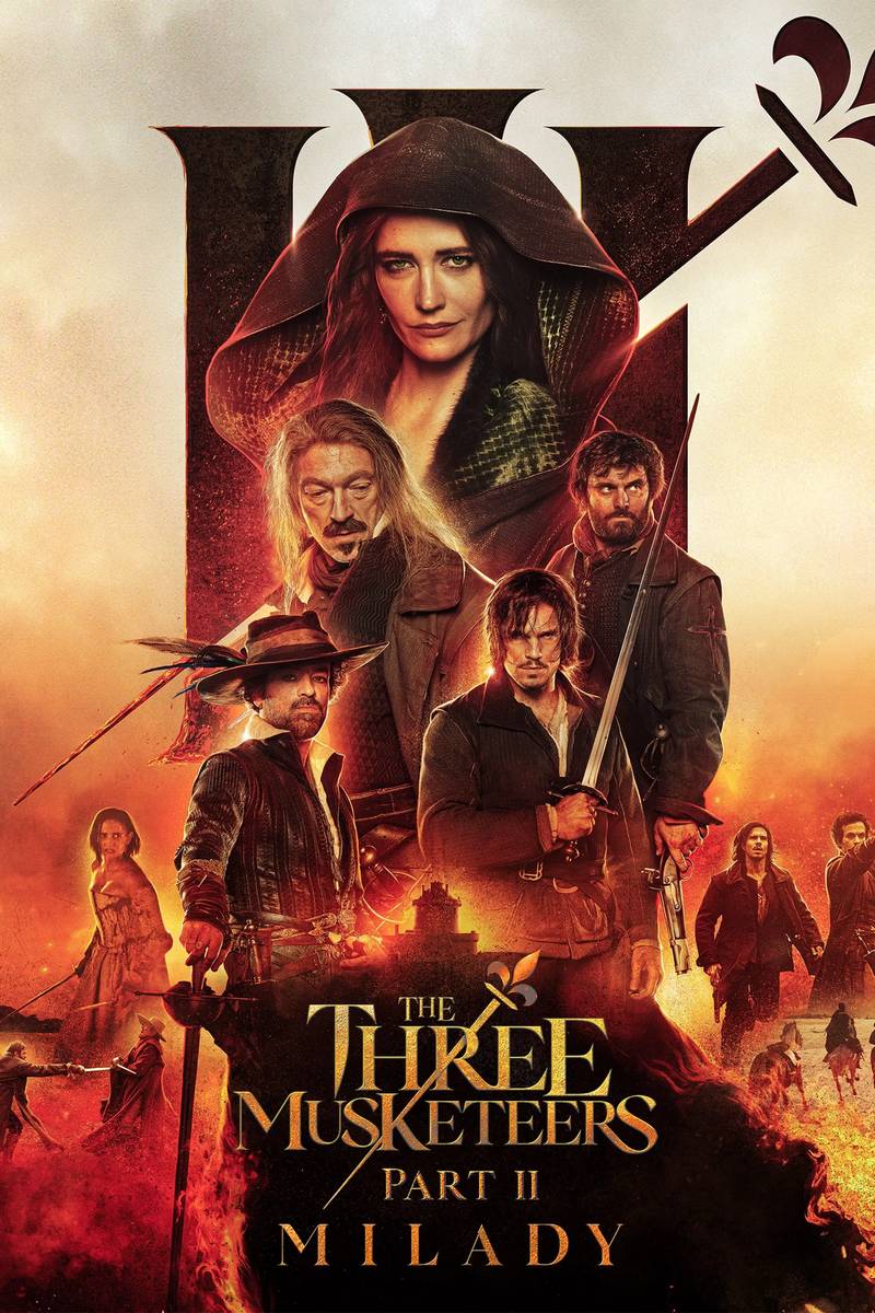 Poster chính thức của phim Phim Phiêu Lưu, Phim Hành Động "Ba Người Lính Ngự Lâm: Milady" (The Three Musketeers: Milady - 2023), với sự tham gia của diễn viên François Civil và Vincent Cassel.