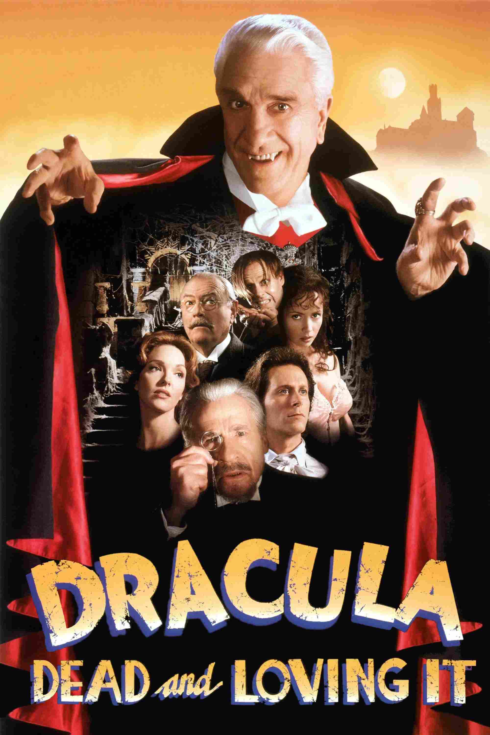 Poster chính thức của phim Phim Hài, Phim Kinh Dị "Bá Tước Ma Cà Rồng" (Dracula: Dead and Loving It - 1995), với sự tham gia của diễn viên Leslie Nielsen và Mel Brooks.