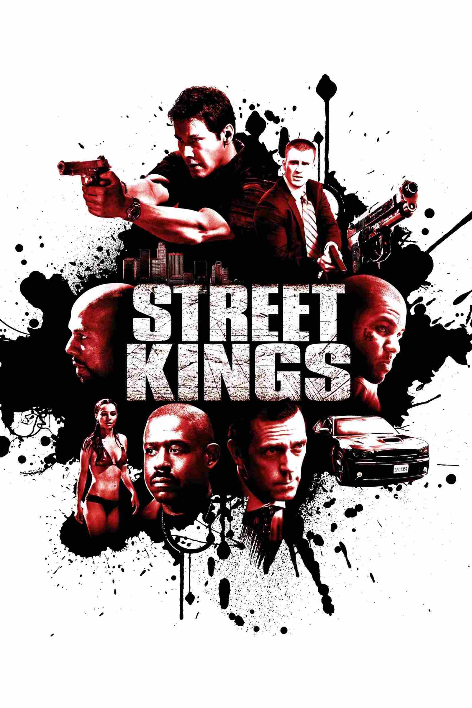 Poster chính thức của phim Phim Hành Động, Phim Hình Sự "Bá Vương Đường Phố" (Street Kings - 2008), với sự tham gia của diễn viên Keanu Reeves và Forest Whitaker.