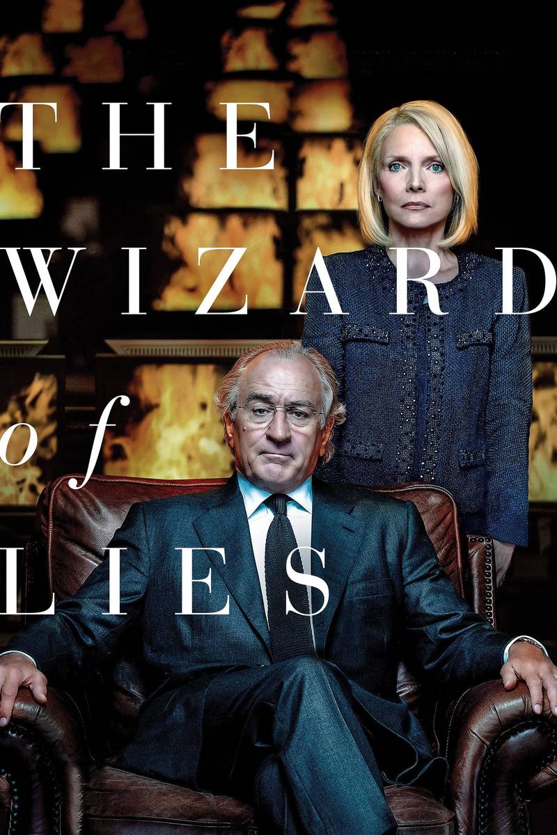Poster chính thức của phim Phim Hình Sự, Phim Tâm Lý "Bậc Thầy Lừa Đảo" (The Wizard of Lies - 2017), với sự tham gia của diễn viên Robert De Niro và Michelle Pfeiffer.