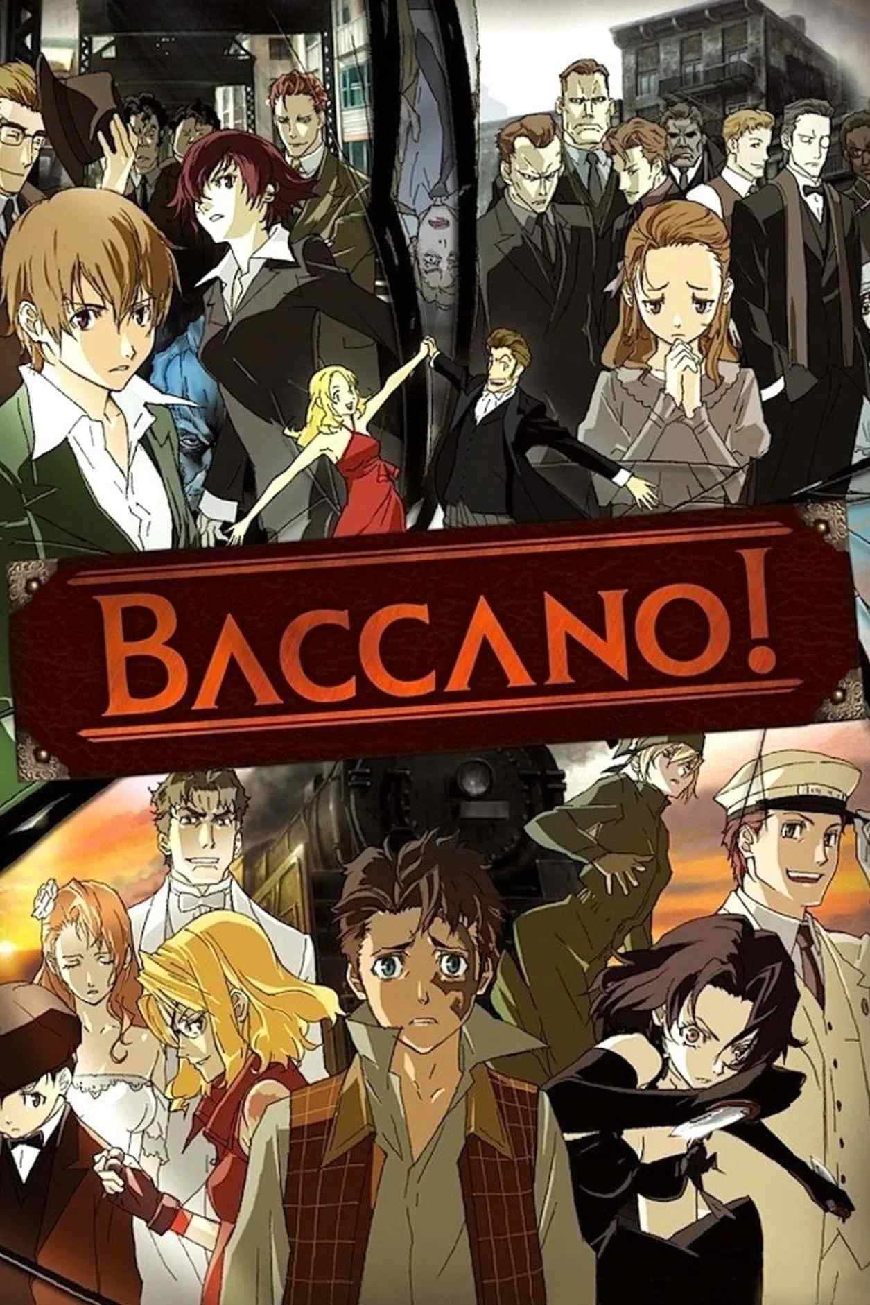 Poster chính thức của phim Phim Hài, Phim Hành Động & Phiêu Lưu "Baccano!" (Baccano! - 2007), với sự tham gia của diễn viên Masaya Onosaka và Sayaka Aoki.