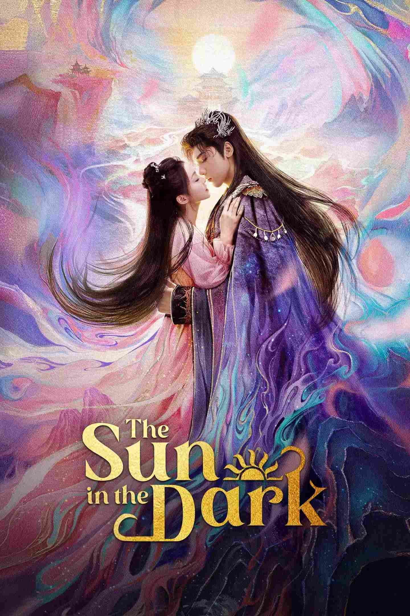 Poster chính thức của phim Phim Tâm Lý "Bạch Dạ Thần Duyên Khởi Tam Sinh" (The Sun in the Dark - 2025), với sự tham gia của diễn viên Boogie Wang và Qi Yuchen.