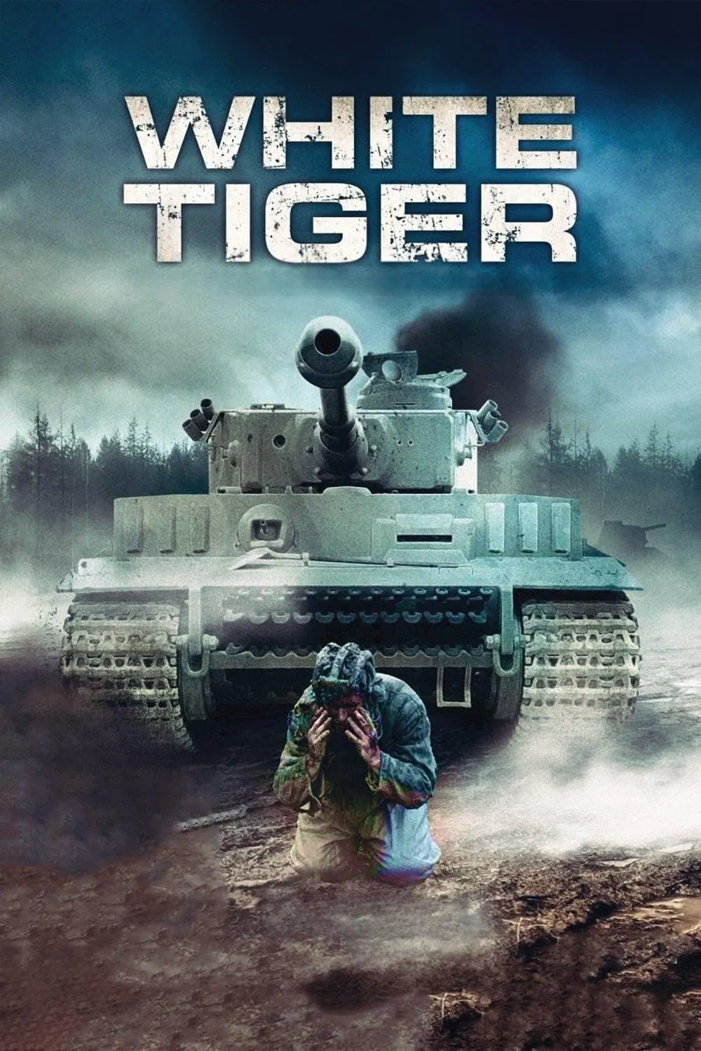 Poster chính thức của phim Phim Hành Động, Phim Phiêu Lưu "Bạch Hổ" (White Tiger - 2012), với sự tham gia của diễn viên Aleksey Vertkov và Vitaly Kishchenko.