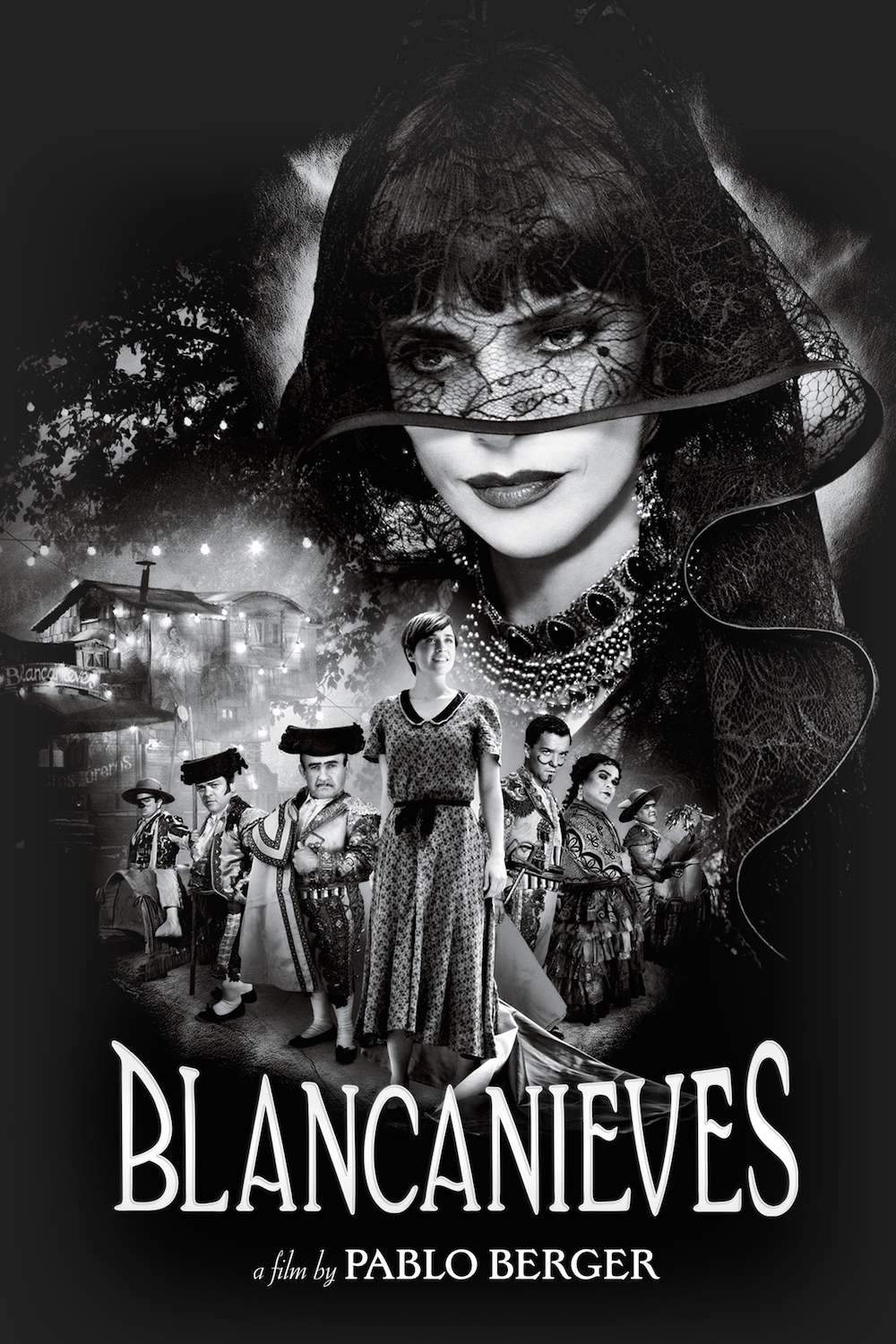 Poster chính thức của phim Phim Tâm Lý, Phim Giả Tượng "Bạch Tuyết" (Blancanieves - 2012), với sự tham gia của diễn viên Maribel Verdú và Macarena García.