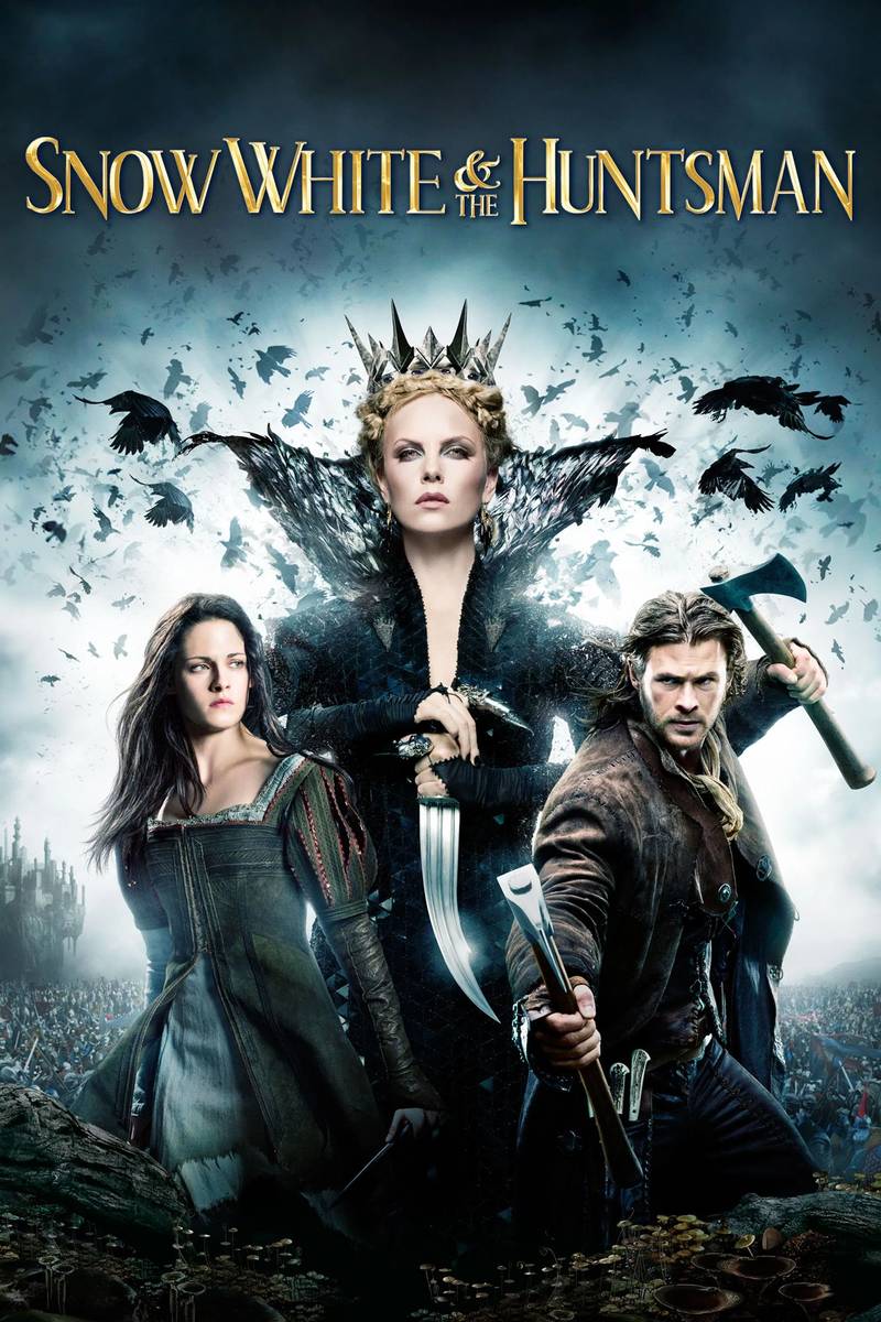 Poster chính thức của phim Phim Phiêu Lưu, Phim Giả Tượng "Bạch Tuyết và Gã Thợ Săn" (Snow White and the Huntsman - 2012), với sự tham gia của diễn viên Kristen Stewart và Chris Hemsworth.