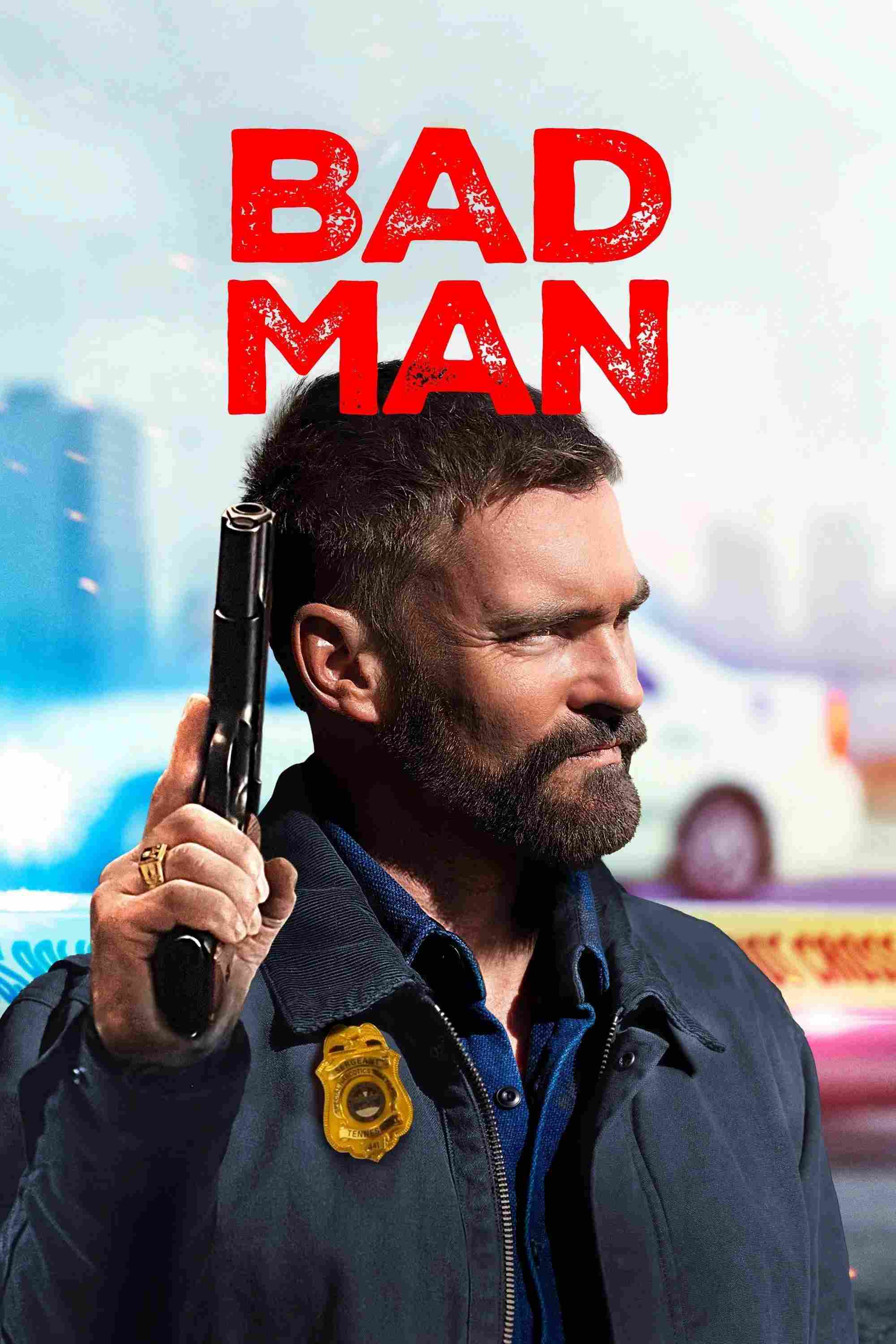 Poster chính thức của phim Phim Hành Động, Phim Hài "Bad Man" (Bad Man - 2025), với sự tham gia của diễn viên Seann William Scott và Johnny Simmons.