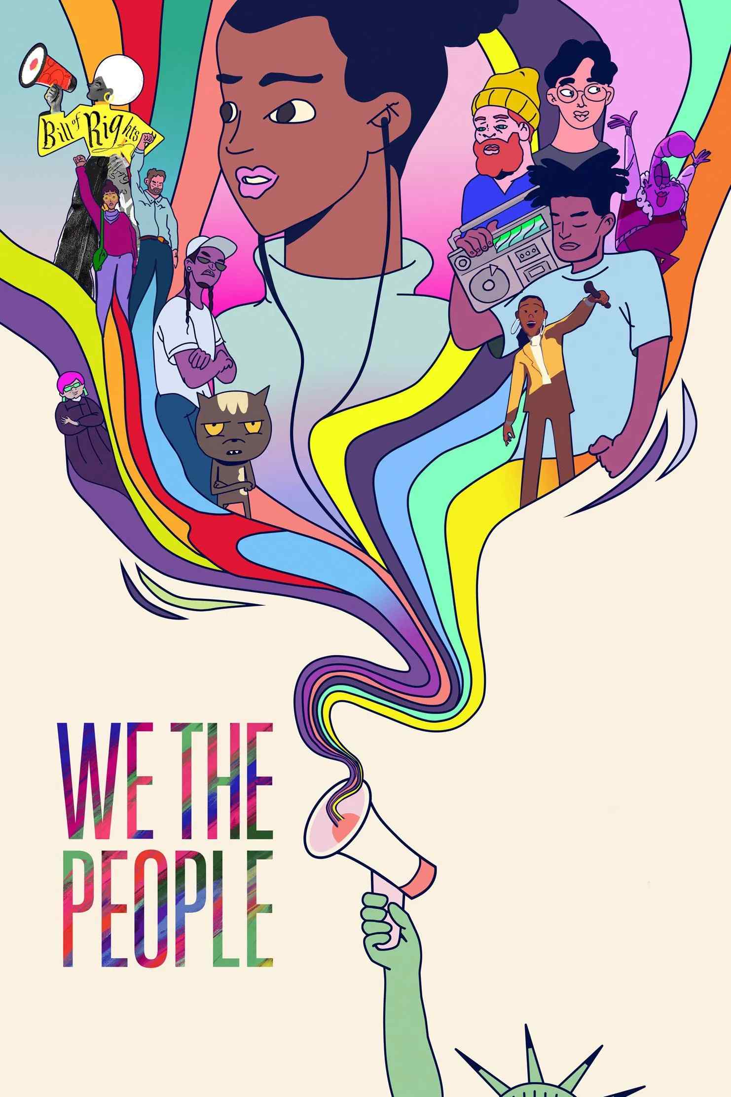 Poster chính thức của phim Phim Hoạt Hình, Phim Thiếu Nhi "Bài hát cho công dân nhí" (We the People - 2021), với sự tham gia của diễn viên Janelle Monáe và Lin-Manuel Miranda.