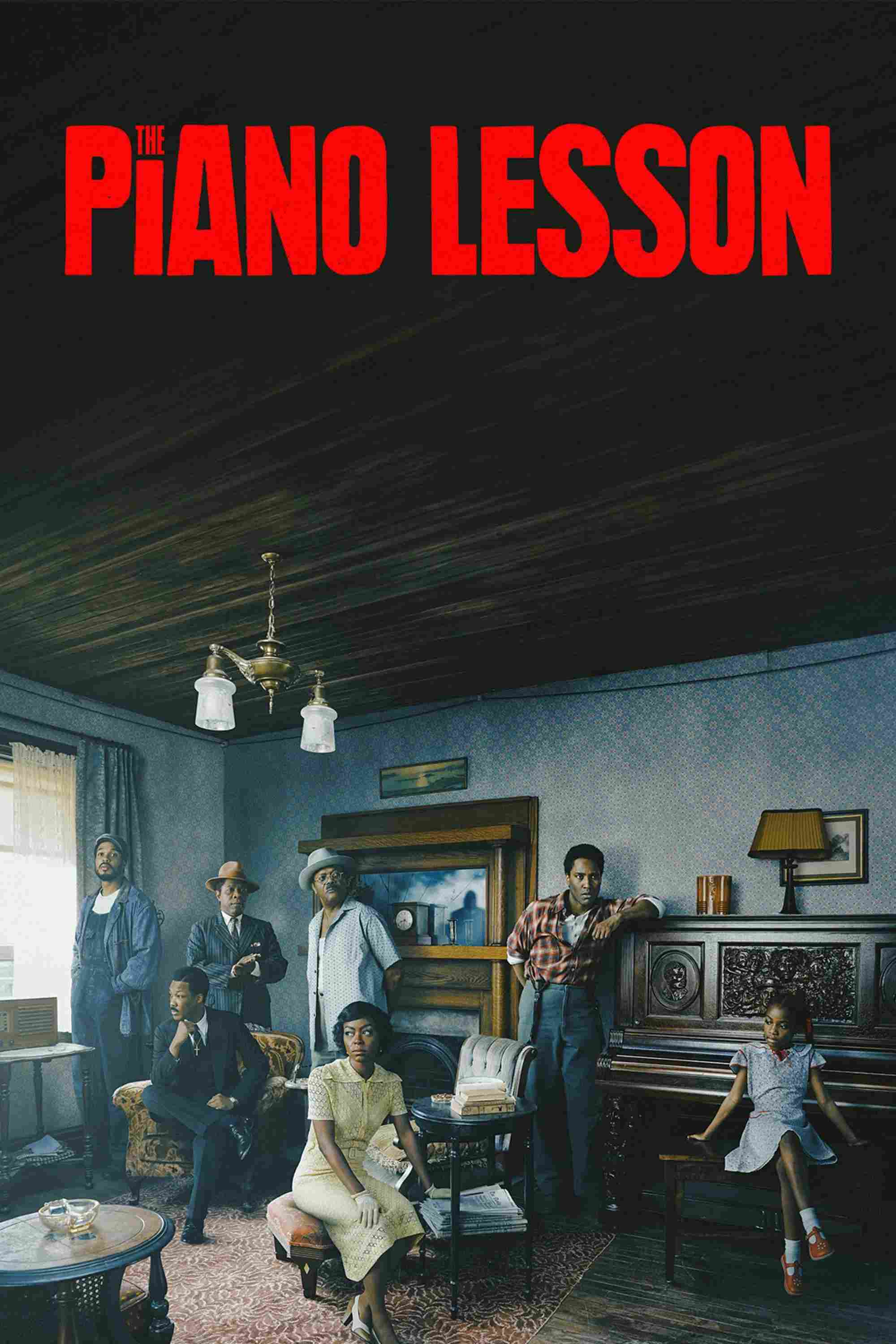 Poster chính thức của phim Phim Tâm Lý, Phim Ca Nhạc "Bài Học Dương Cầm" (The Piano Lesson - 2024), với sự tham gia của diễn viên John David Washington và Danielle Deadwyler.