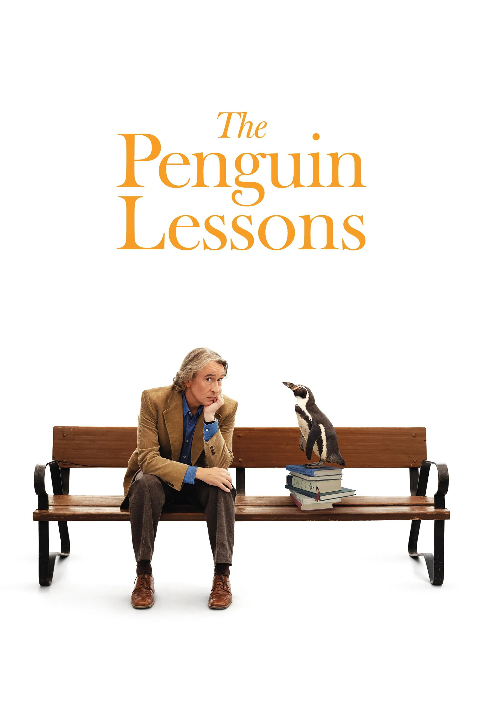 Poster chính thức của phim Phim Tâm Lý "Bài Học Từ Chú Chim Cánh Cụt" (The Penguin Lessons - 2025), với sự tham gia của diễn viên Steve Coogan và Jonathan Pryce.