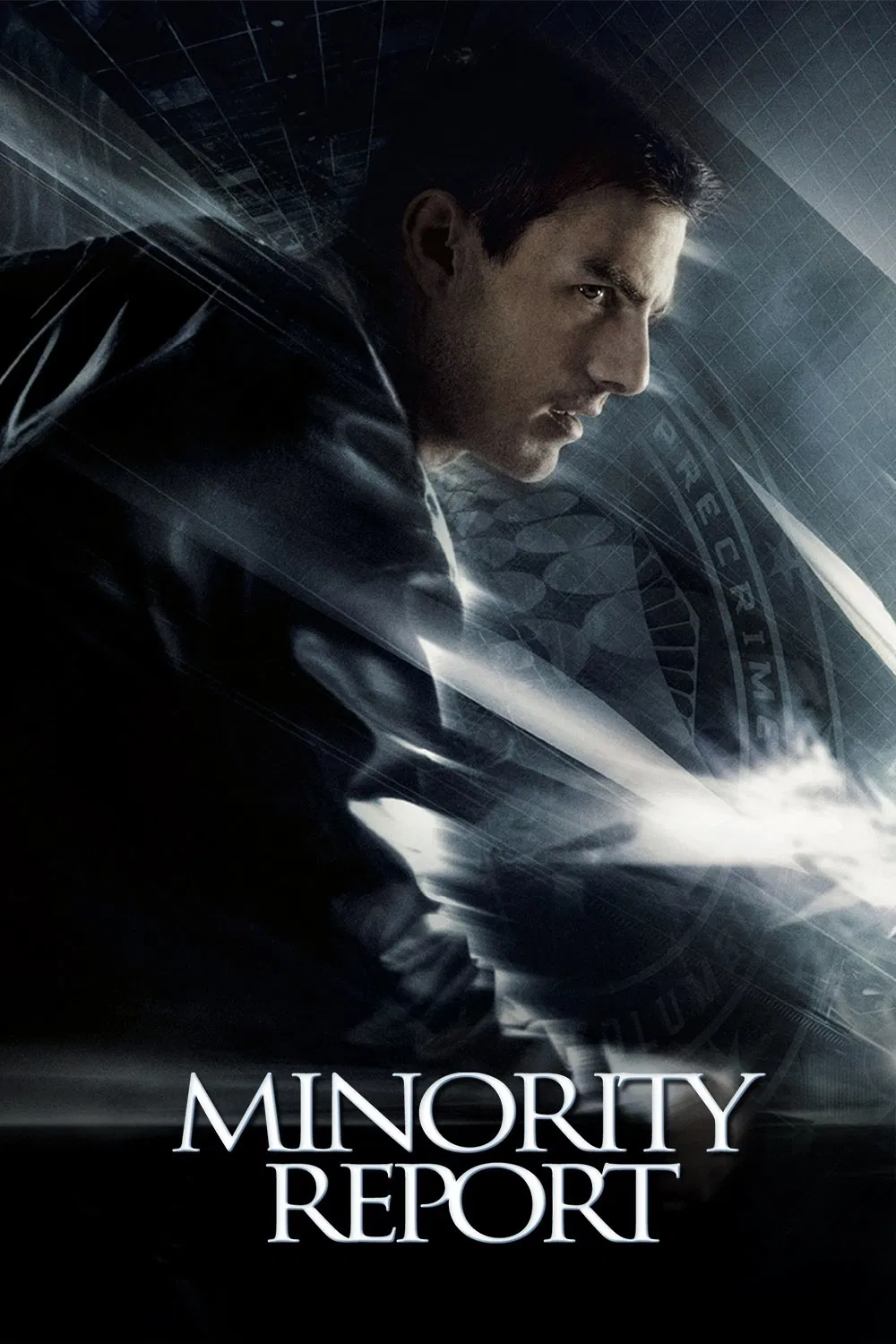 Poster chính thức của phim Phim Viễn Tưởng, Phim Hành Động "Bản Báo Cáo Thiểu Số" (Minority Report - 2002), với sự tham gia của diễn viên Tom Cruise và Samantha Morton.