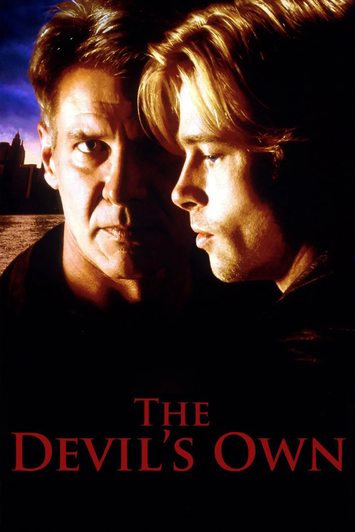 Poster chính thức của phim Phim Hình Sự, Phim Giật Gân "Bản Chất Tội Ác" (The Devil's Own - 1997), với sự tham gia của diễn viên Harrison Ford và Brad Pitt.