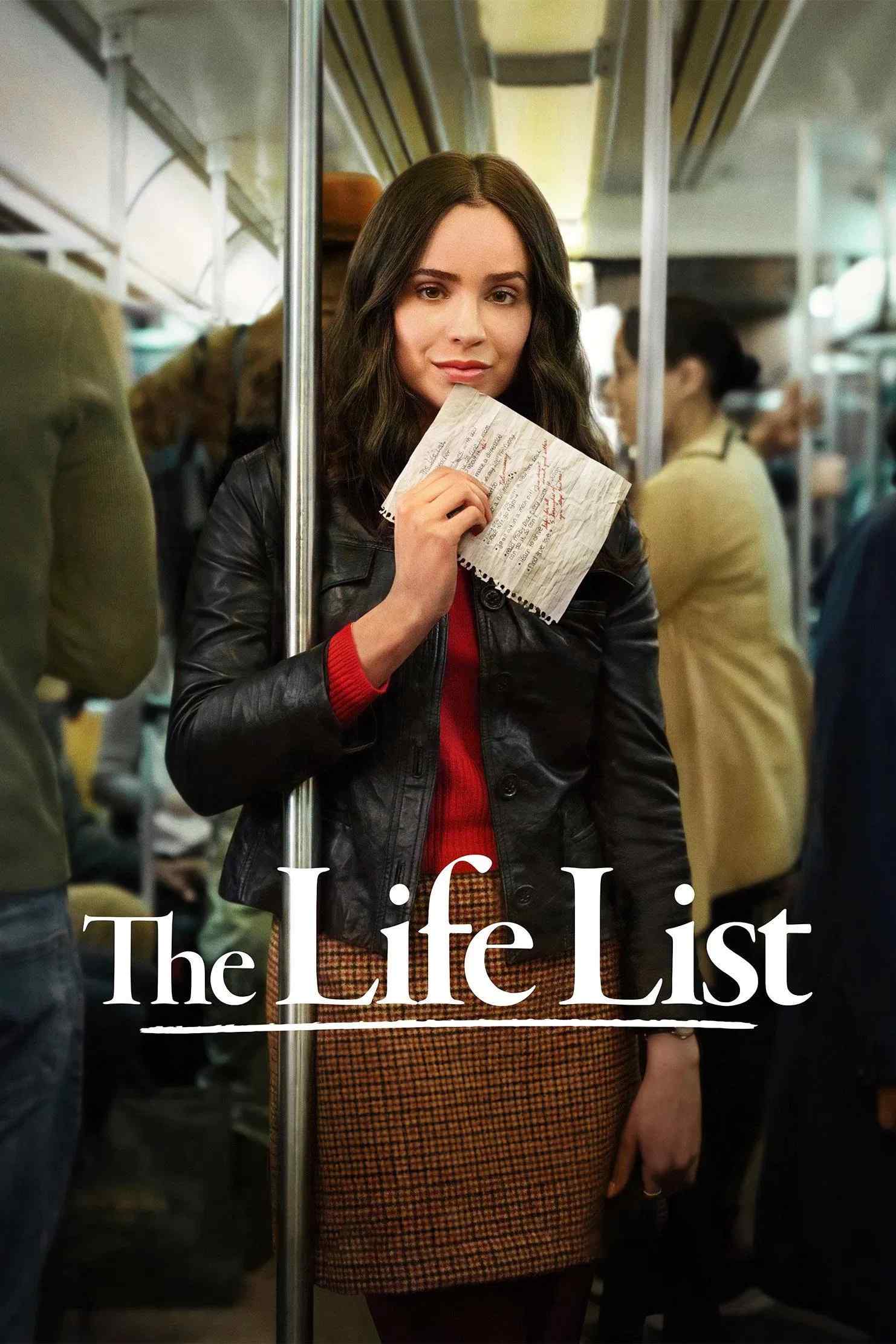 Poster chính thức của phim Phim Tình Cảm, Phim Hài "Bản Danh Sách Cuộc Đời" (The Life List - 2025), với sự tham gia của diễn viên Sofia Carson và Kyle Allen.