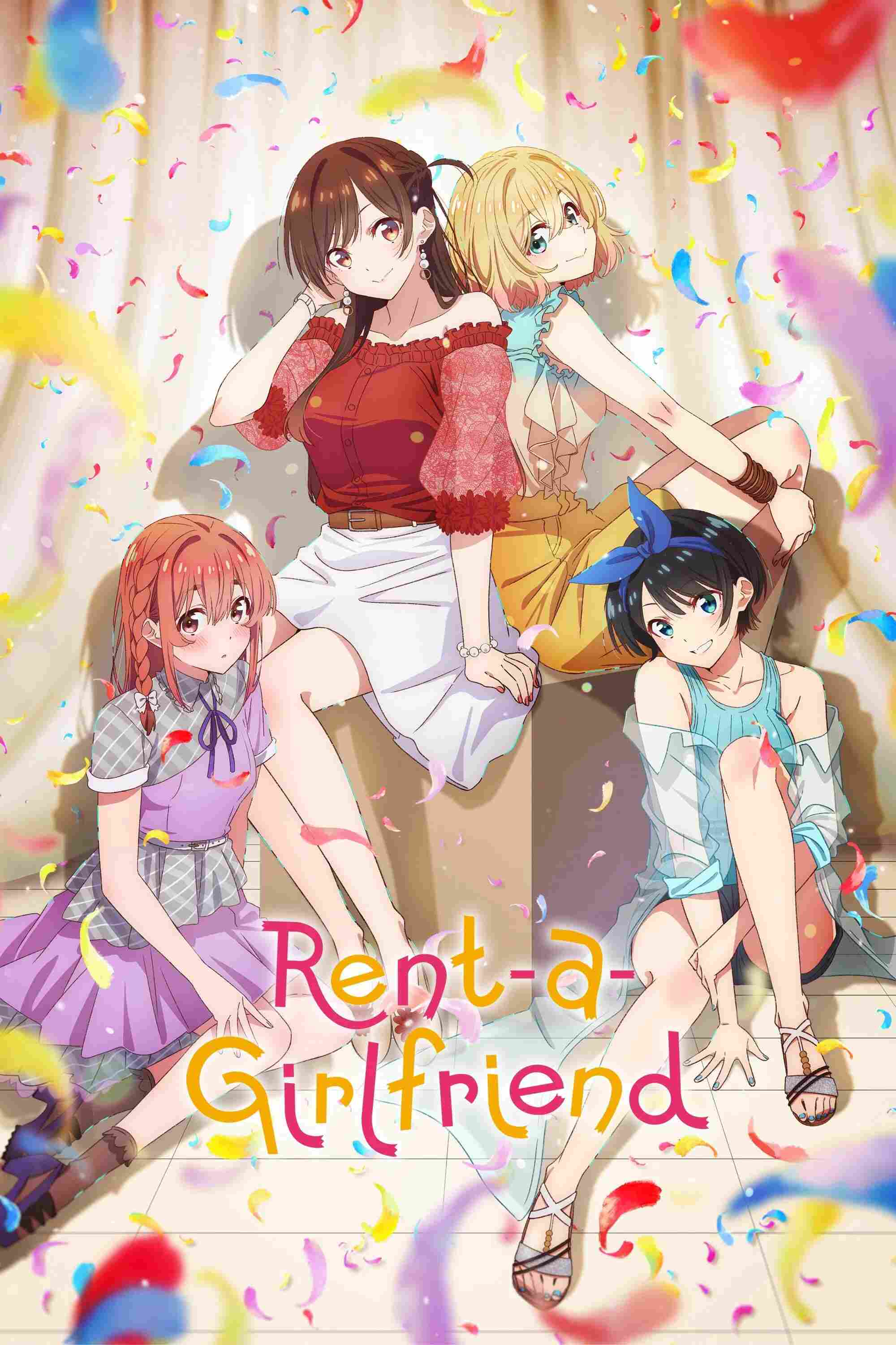 Poster chính thức của phim Phim Hoạt Hình, Phim Hài "Bạn Gái Thuê (Phần 5)" (Rent-a-Girlfriend - 2020), với sự tham gia của diễn viên Shun Horie và Sora Amamiya.