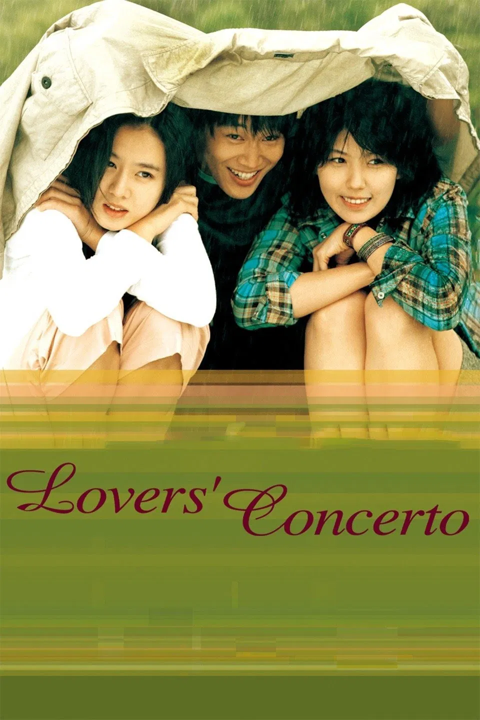 Poster chính thức của phim Phim Tâm Lý, Phim Tình Cảm "Bản Giao Hưởng Tình Yêu" (Lovers' Concerto - 2002), với sự tham gia của diễn viên Cha Tae-hyun và Son Ye-jin.