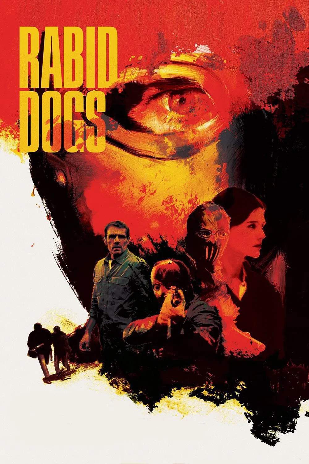 Poster chính thức của phim Phim Hành Động, Phim Tâm Lý "Bản Năng Hoang Dã" (Rabid Dogs - 2015), với sự tham gia của diễn viên Lambert Wilson và Virginie Ledoyen.