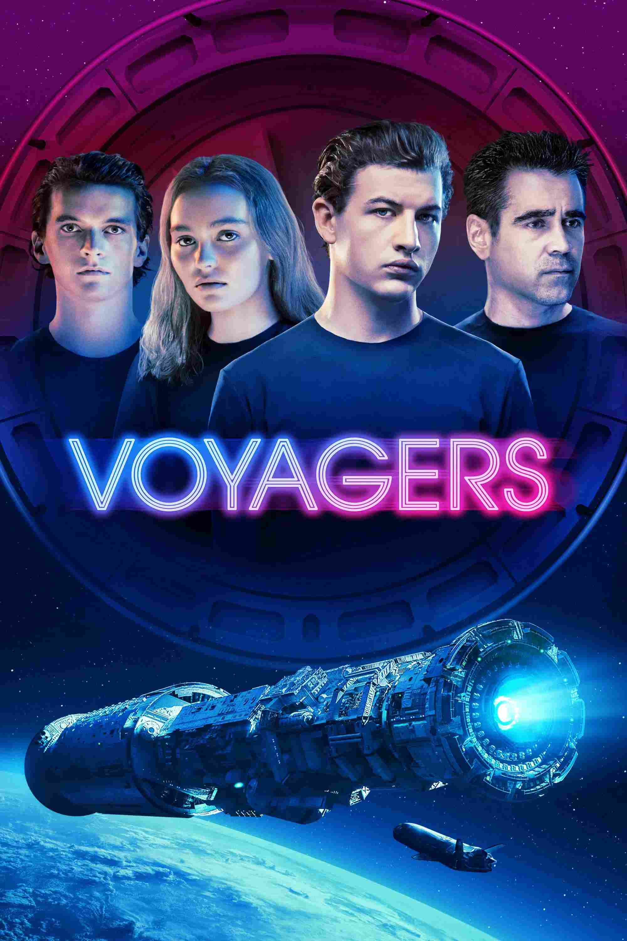 Poster chính thức của phim Phim Viễn Tưởng, Phim Giật Gân "Bản Năng Hoang Dại" (Voyagers - 2021), với sự tham gia của diễn viên Tye Sheridan và Lily-Rose Depp.