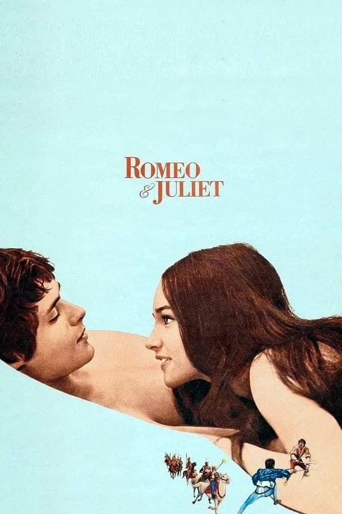 Poster chính thức của phim Phim Tâm Lý, Phim Tình Cảm "Bản Tình Ca Lịch Sử" (Romeo and Juliet - 1968), với sự tham gia của diễn viên Leonard Whiting và Olivia Hussey.