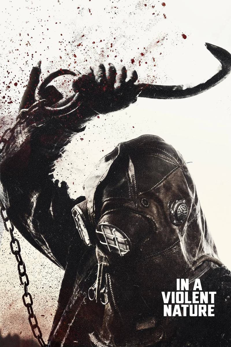 Poster chính thức của phim Phim Tâm Lý, Phim Kinh Dị "Bản Tính Hung Tàn" (In a Violent Nature - 2024), với sự tham gia của diễn viên Ry Barrett và Andrea Pavlovic.