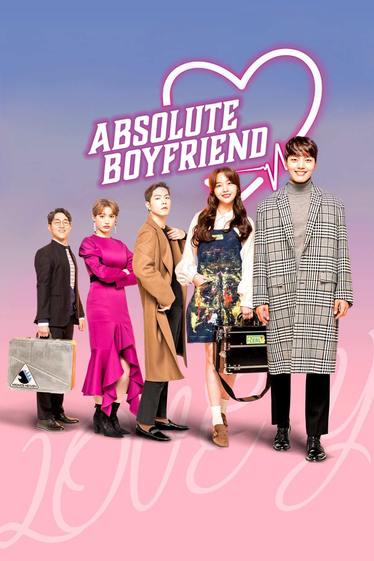 Poster chính thức của phim Phim Hài "Bạn Trai Đích Thực Của Tôi" (My Absolute Boyfriend - 2019), với sự tham gia của diễn viên Yeo Jin-goo và Bang Min-ah.