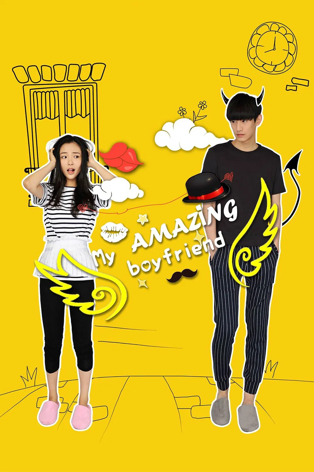 Poster chính thức của phim Phim Viễn Tưởng & Giả Tưởng, Phim Hài "Bạn Trai Tôi 500 Tuổi" (My Amazing Boyfriend - 2016), với sự tham gia của diễn viên Mike Angelo và Phó Gia.