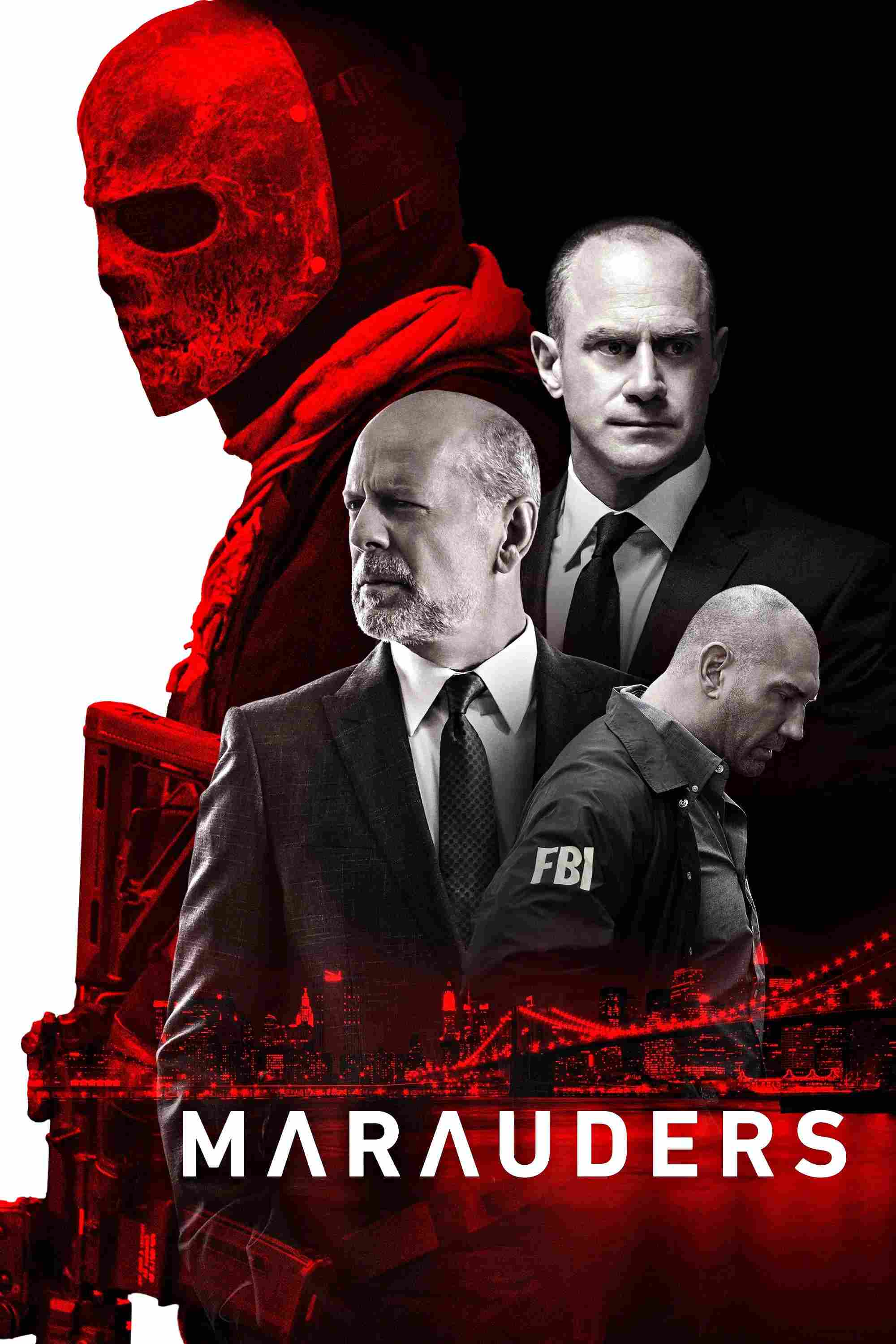 Poster chính thức của phim Phim Hành Động, Phim Hình Sự "Băng Cướp Ngầm" (Marauders - 2016), với sự tham gia của diễn viên Bruce Willis và Dave Bautista.