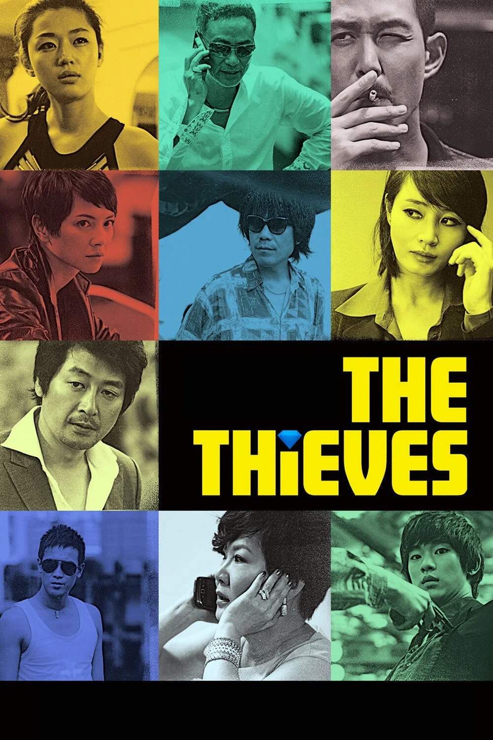 Poster chính thức của phim Phim Hành Động, Phim Hình Sự "Băng Cướp Thế Kỷ" (The Thieves - 2012), với sự tham gia của diễn viên Kim Yun-seok và Kim Hye-soo.