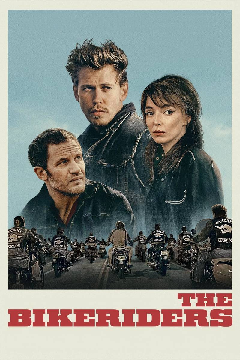 Poster chính thức của phim Phim Hình Sự, Phim Tâm Lý "Băng Đảng Biker" (The Bikeriders - 2024), với sự tham gia của diễn viên Jodie Comer và Austin Butler.