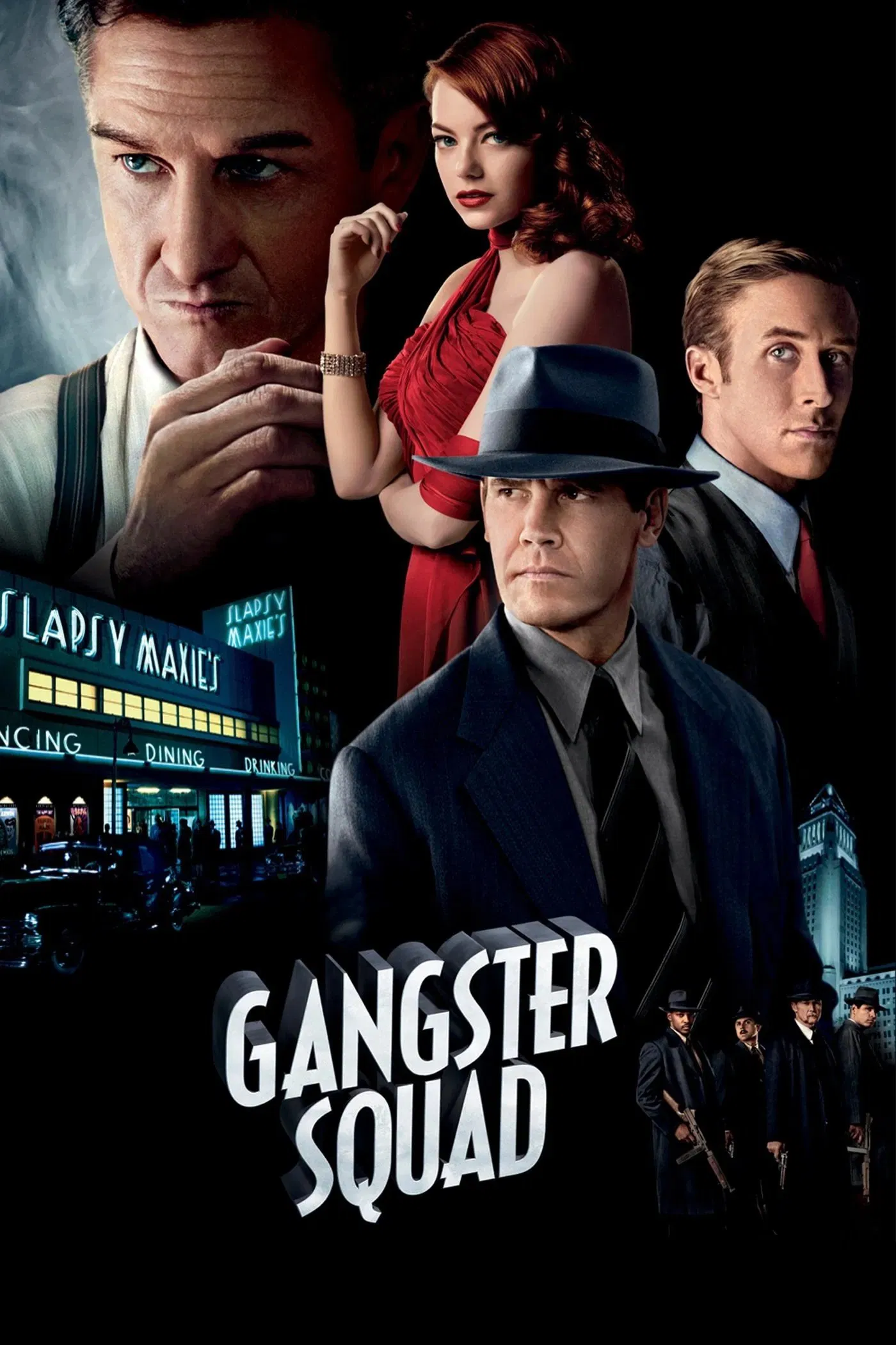 Poster chính thức của phim Phim Hình Sự, Phim Tâm Lý "Băng Đảng Gangster" (Gangster Squad - 2013), với sự tham gia của diễn viên Josh Brolin và Ryan Gosling.