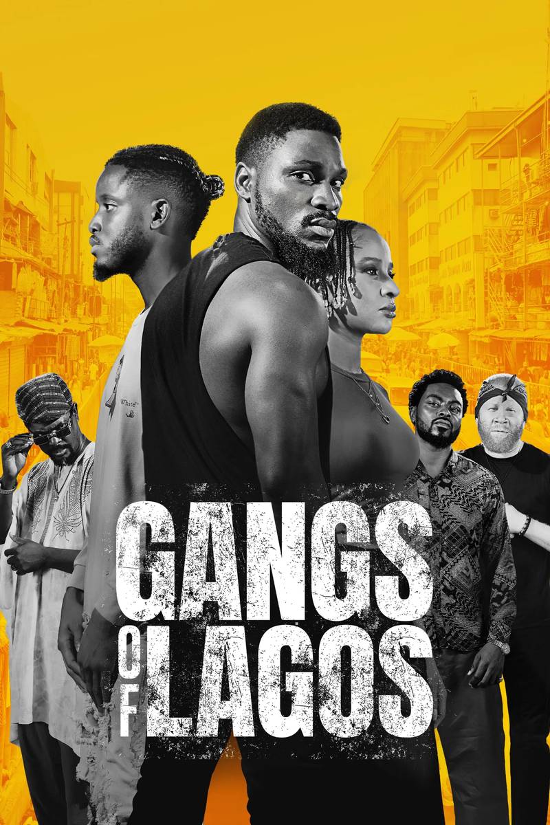 Poster chính thức của phim Phim Hình Sự "Băng đảng Lagos" (Gangs of Lagos - 2023), với sự tham gia của diễn viên Demi Banwo và Adesua Etomi-Wellington.